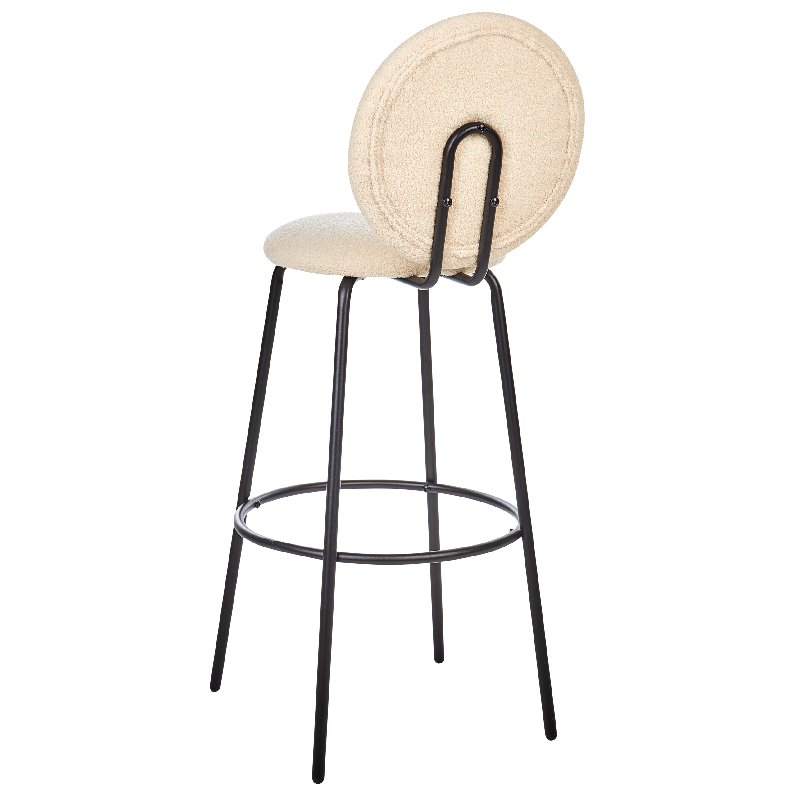 Set de 2 scaune de bar EMERY Boucle Bej deschis [7]