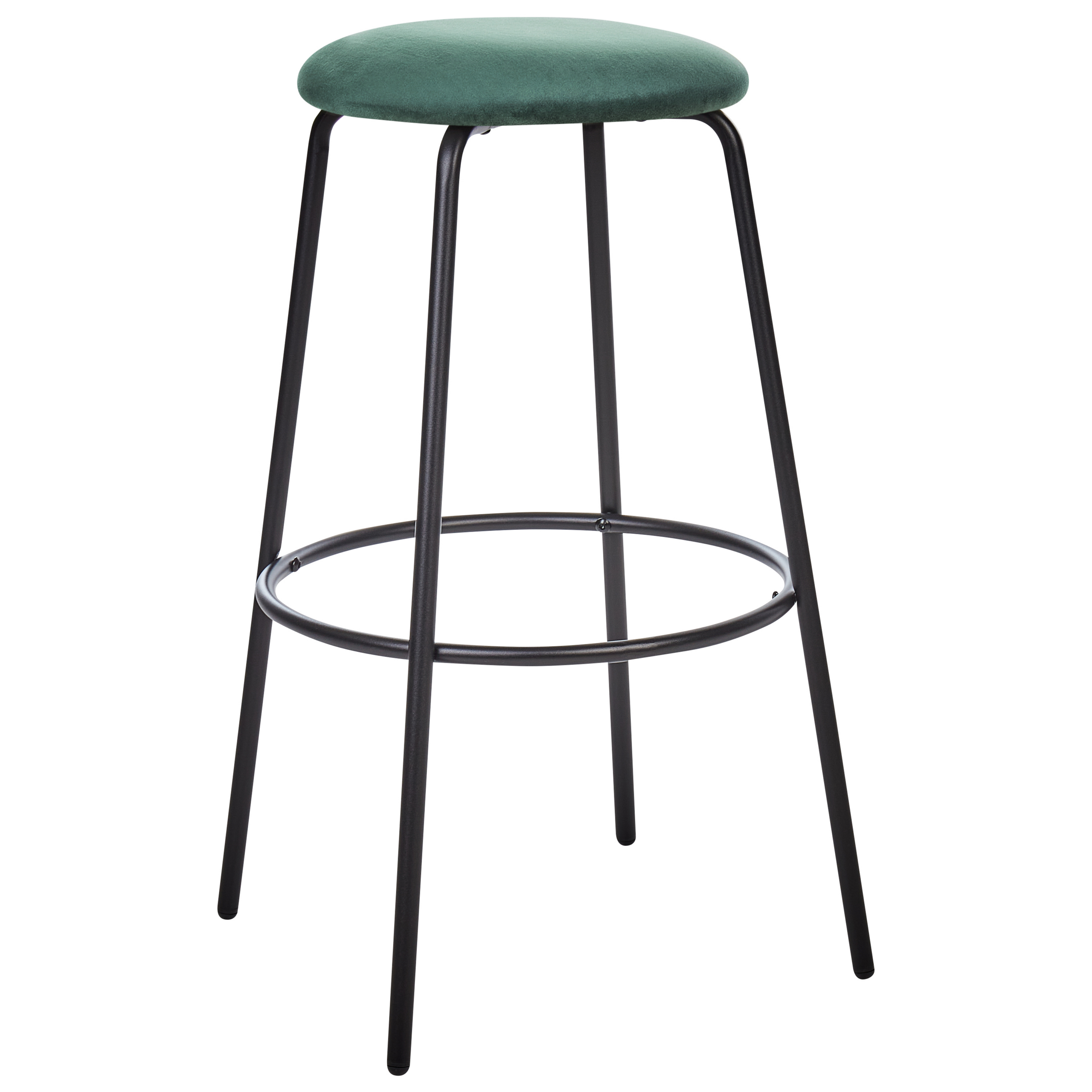 Set of 2 bar chairs MORTON Velvet Emerald Green [4]