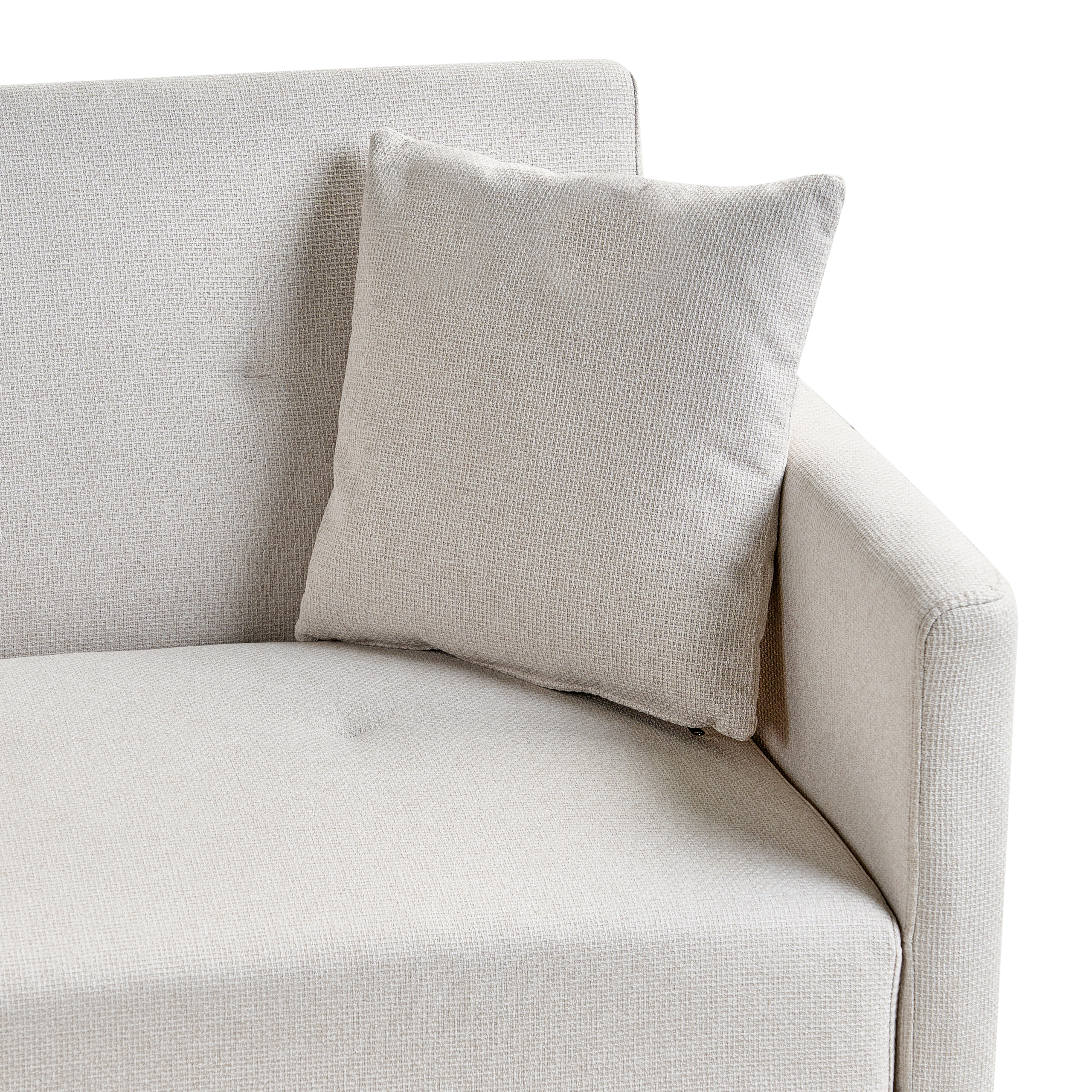 Canapea extensibilă cu 3 locuri LUCAN  Bej deschis [9]