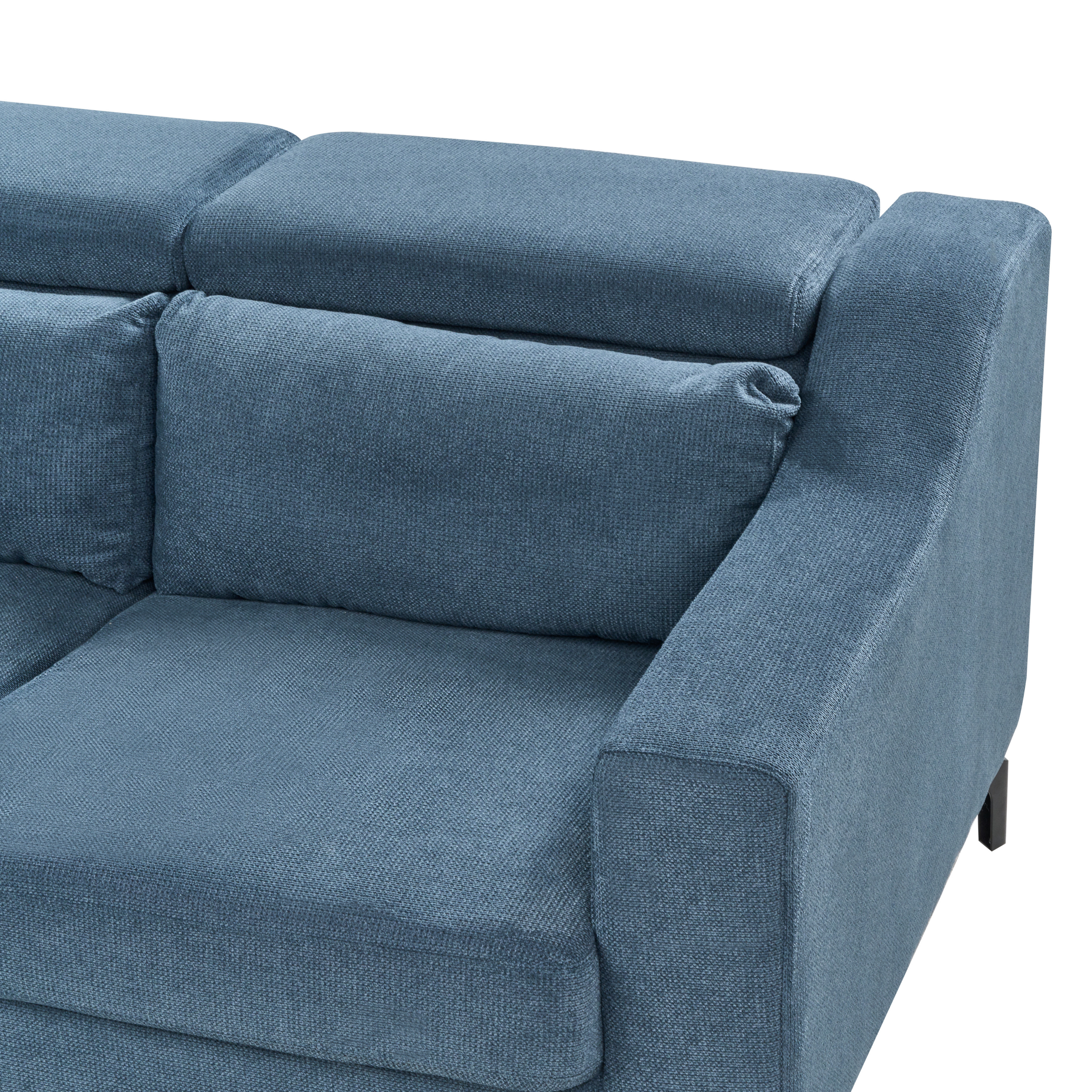 4-seater corner sofa GLOSLI Chenille Blue Right [8]