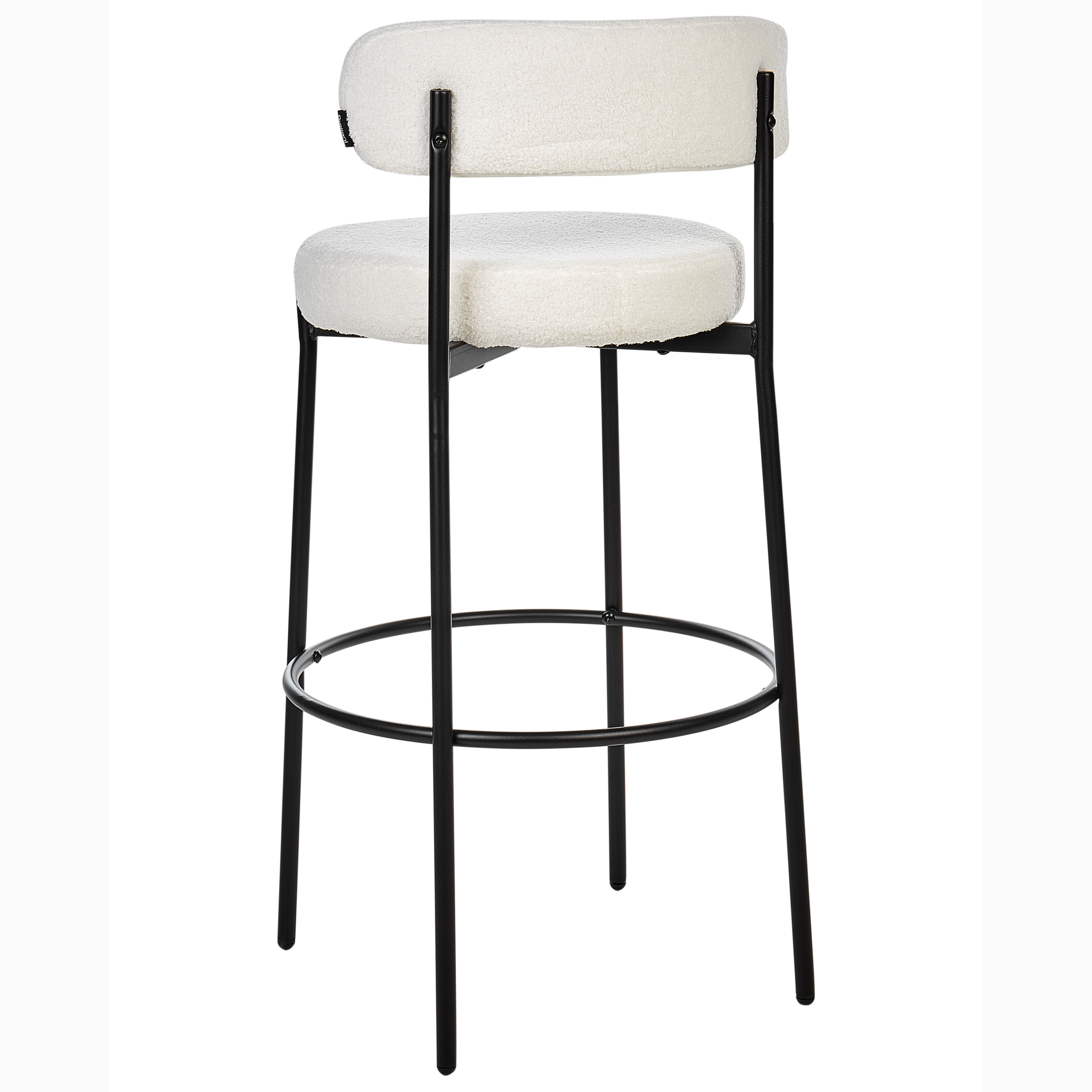 Set of 2 bar chairs ALLISON Boucle White [7]