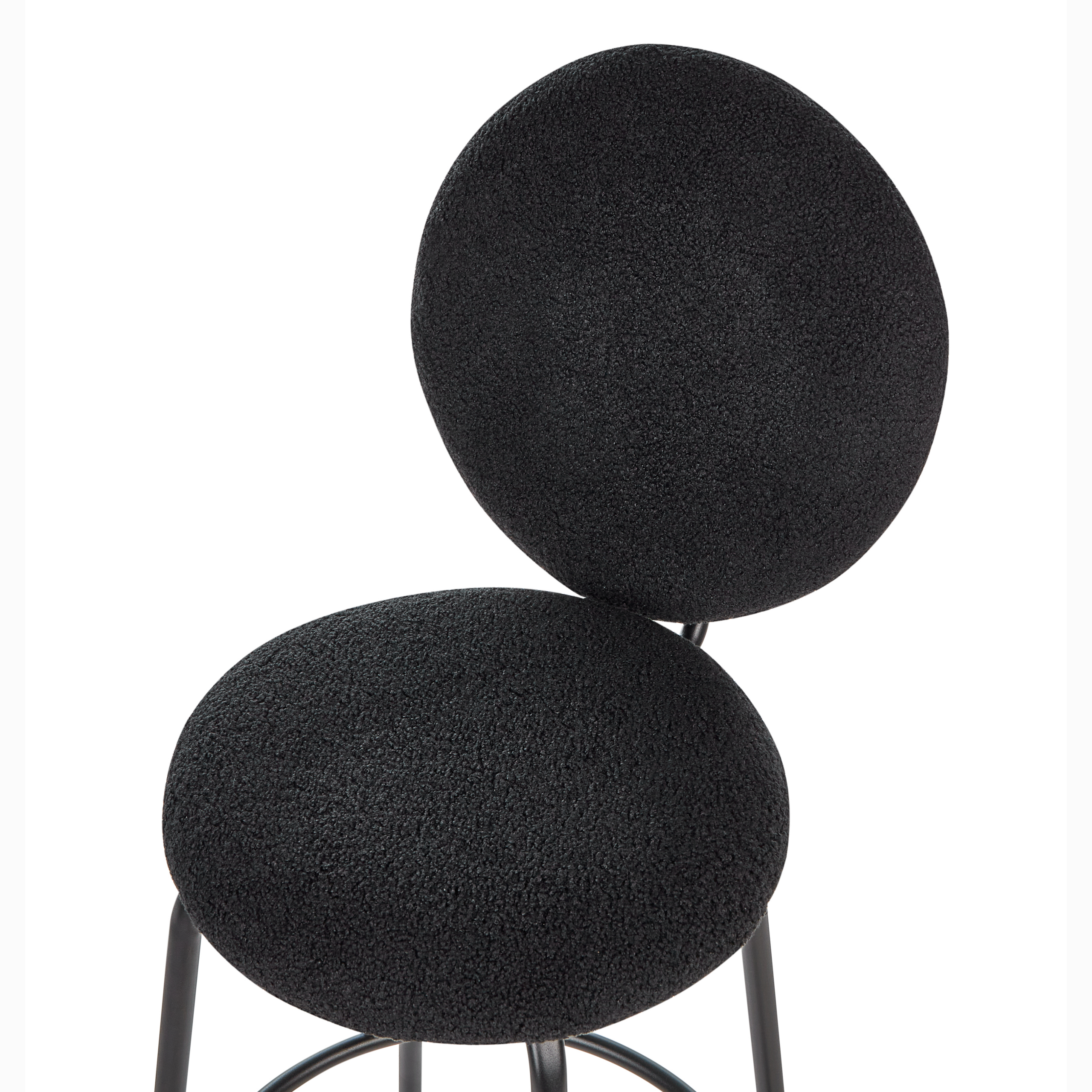 Set de 2 scaune de bar EMERY Boucle Negru [8]