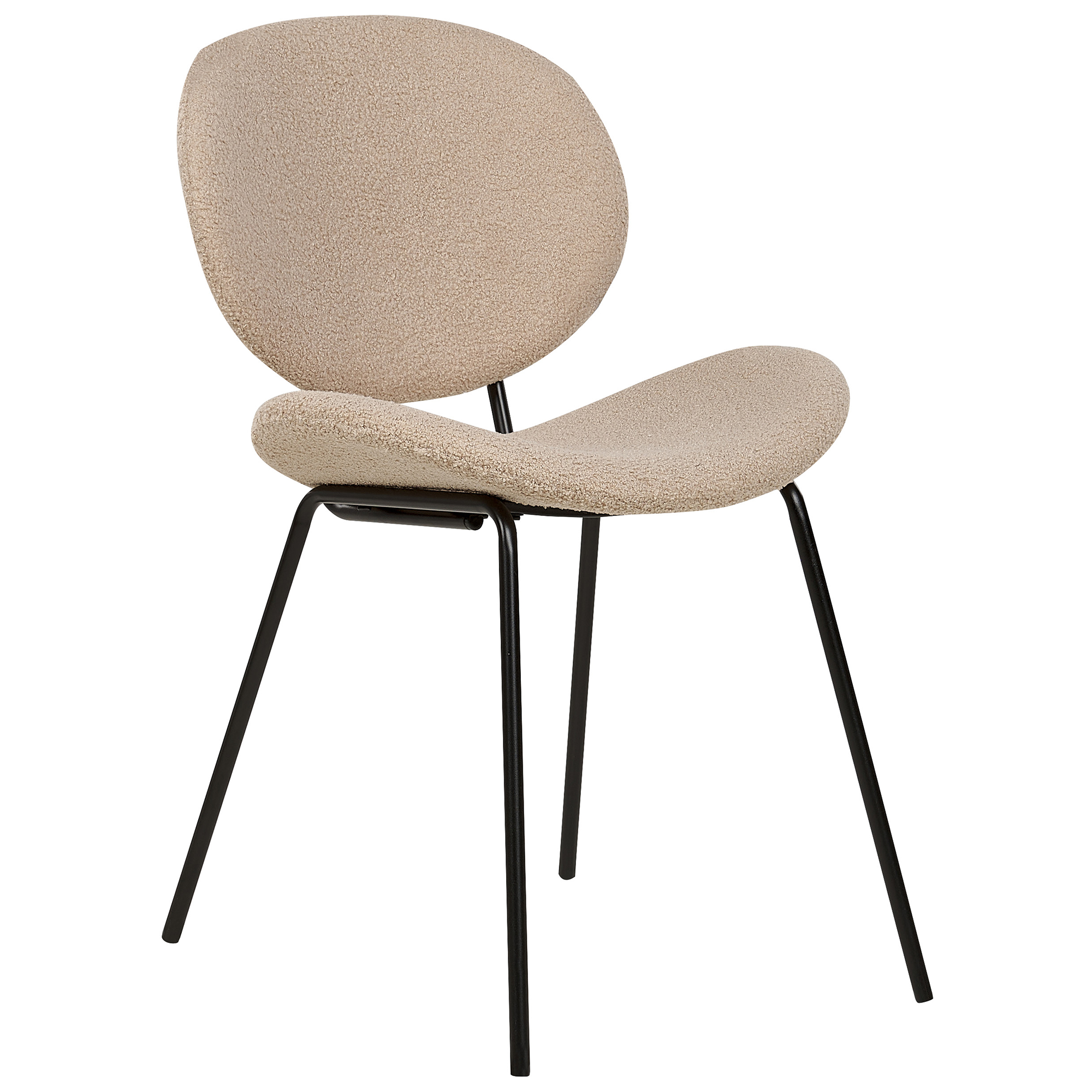 Set de 2 scaune dining LUANA Boucle Taupe [5]