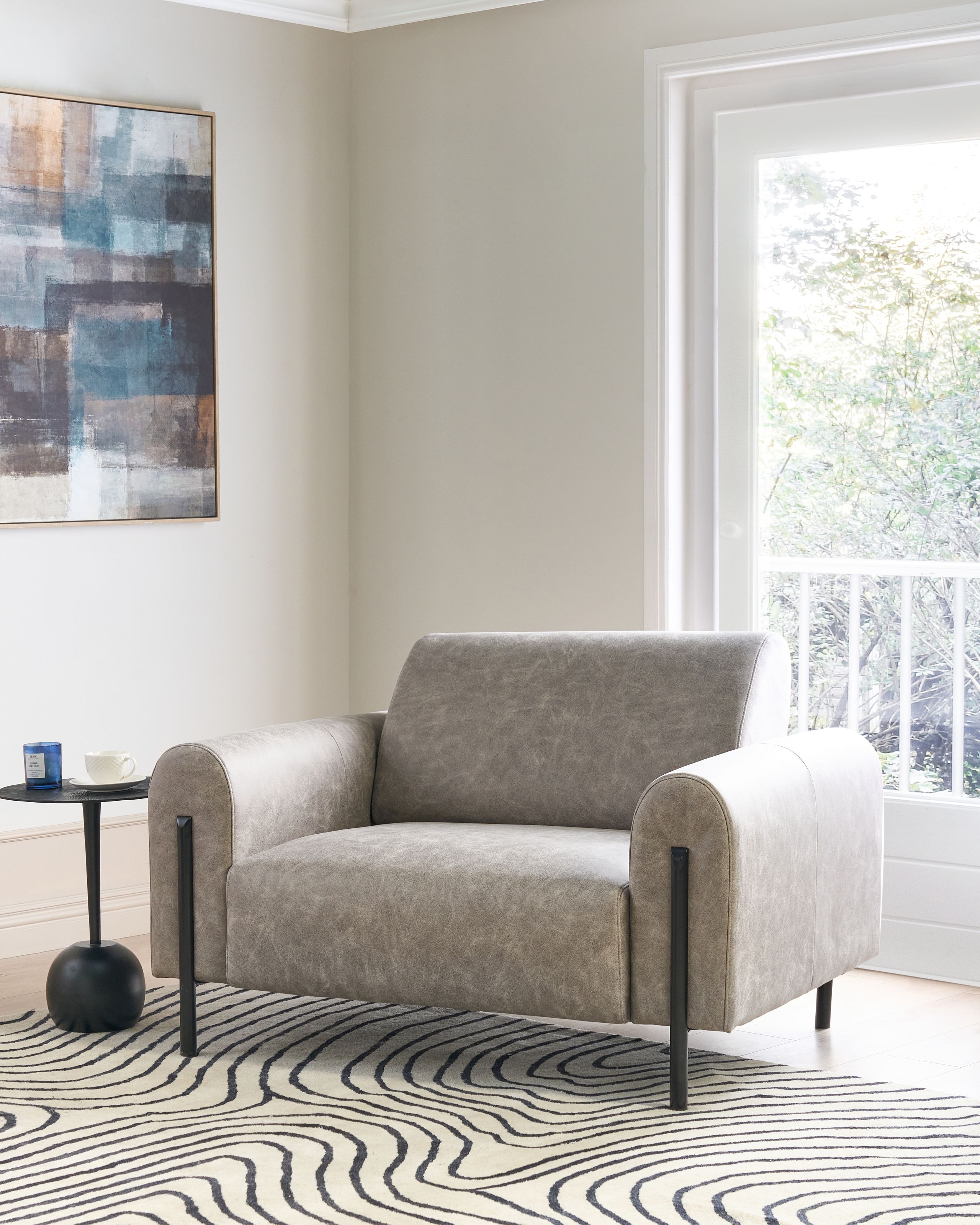 Fotoliu - Fotoliu ASKIM  Gri deschis