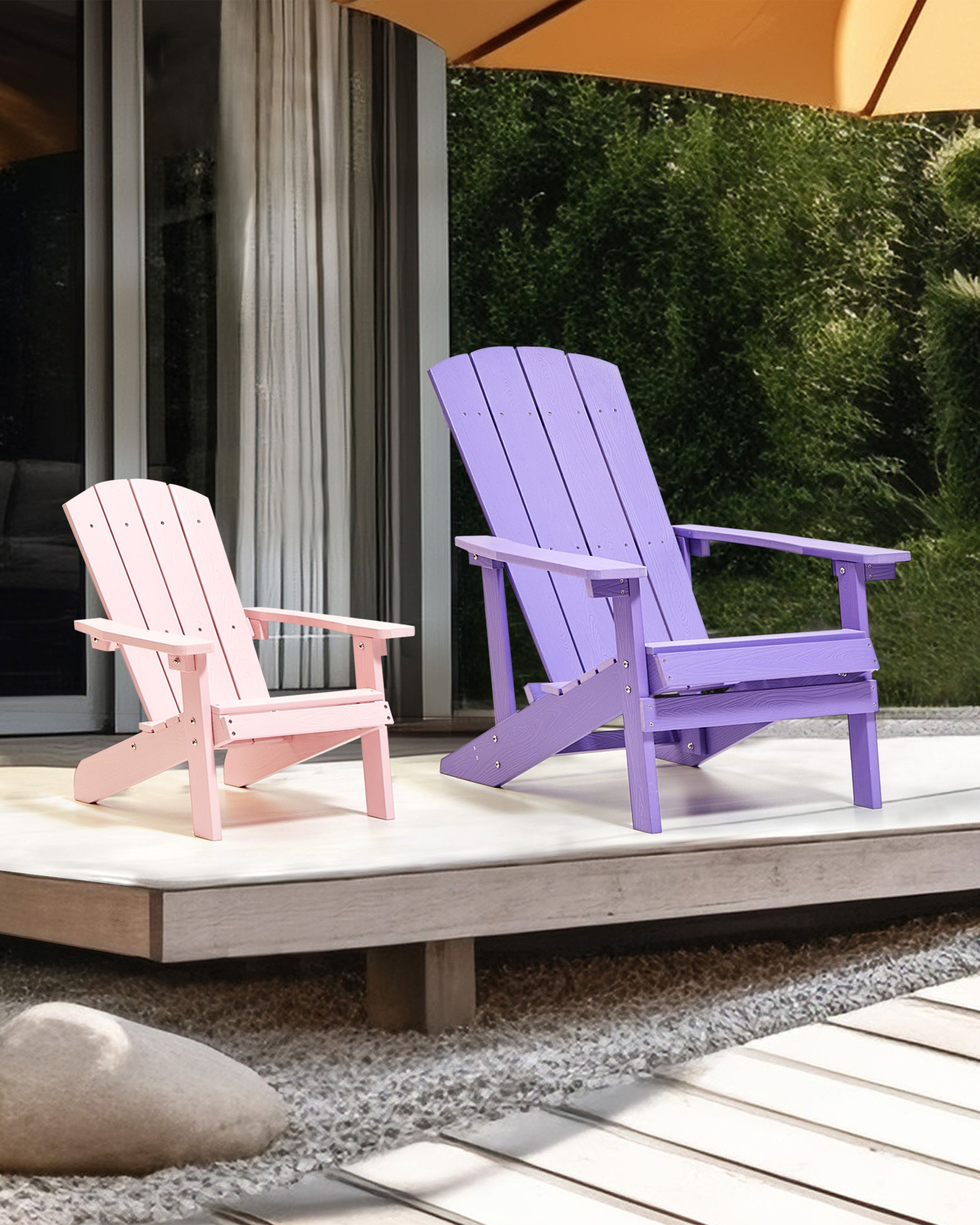 Scaun pentru copii - Scaun pentru copii ADIRONDACK Roz pastel
