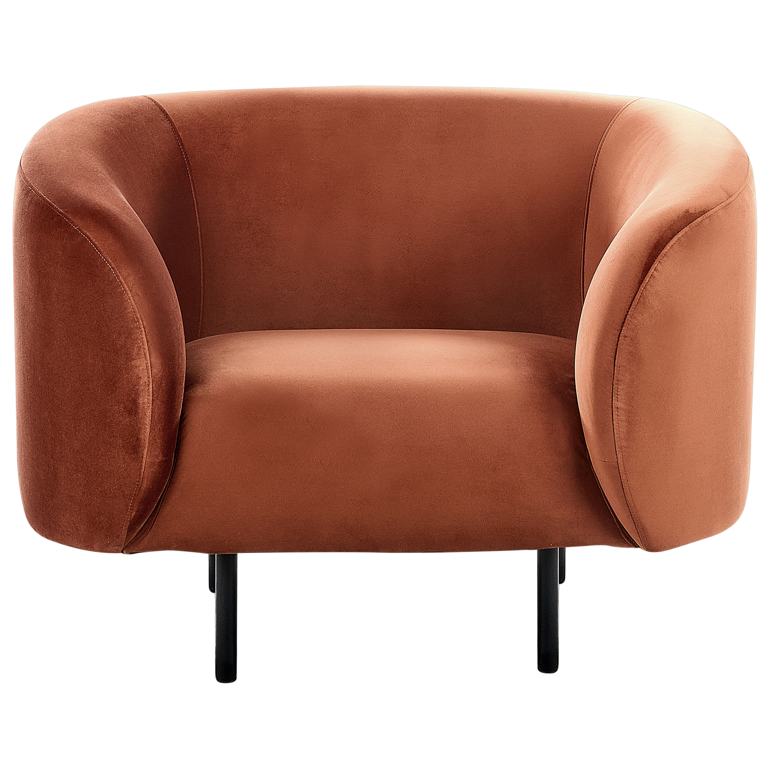 Fotoliu LOEN Catifea Portocaliu [4]