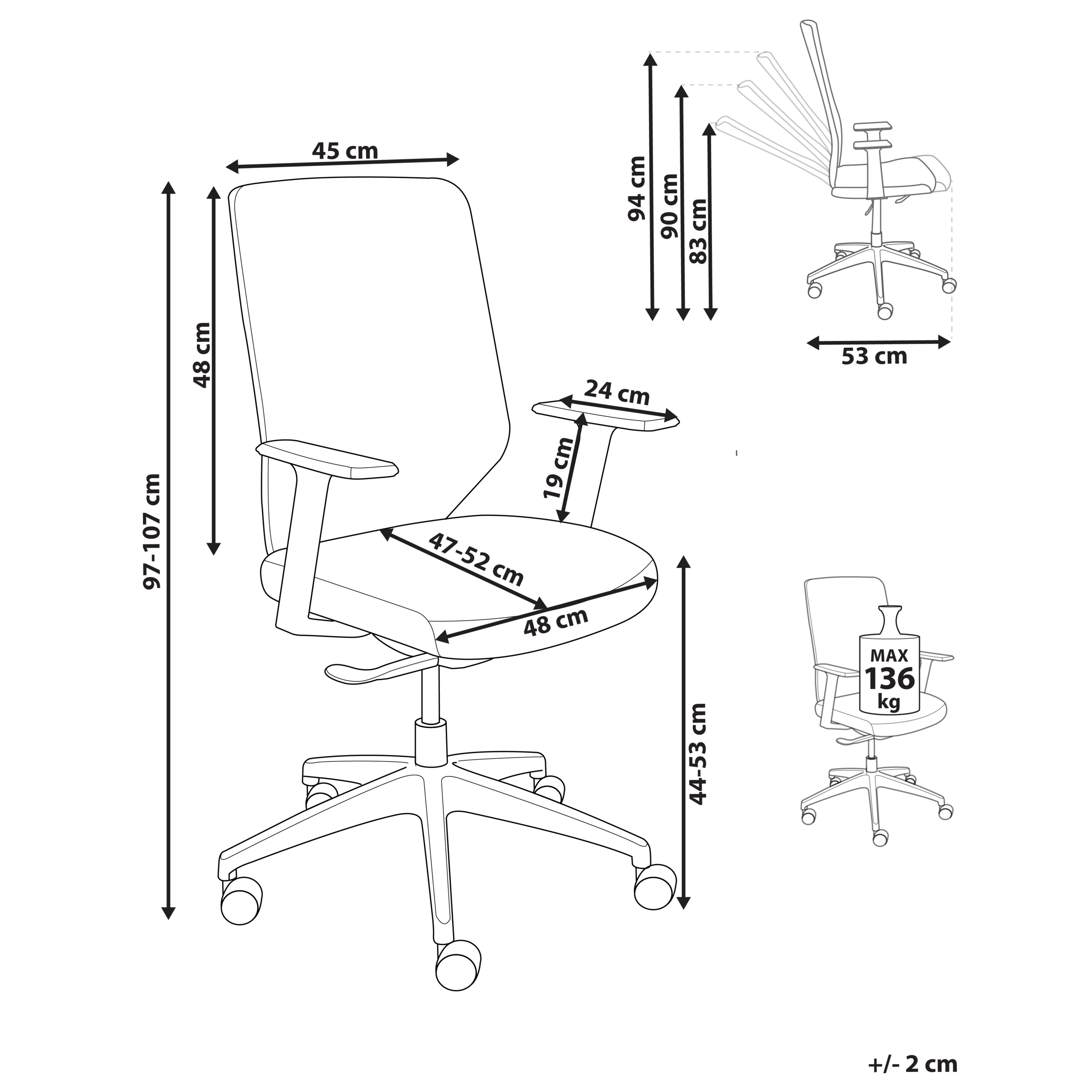 Scaun ergonomic VIRTUOSO Albastru [3]