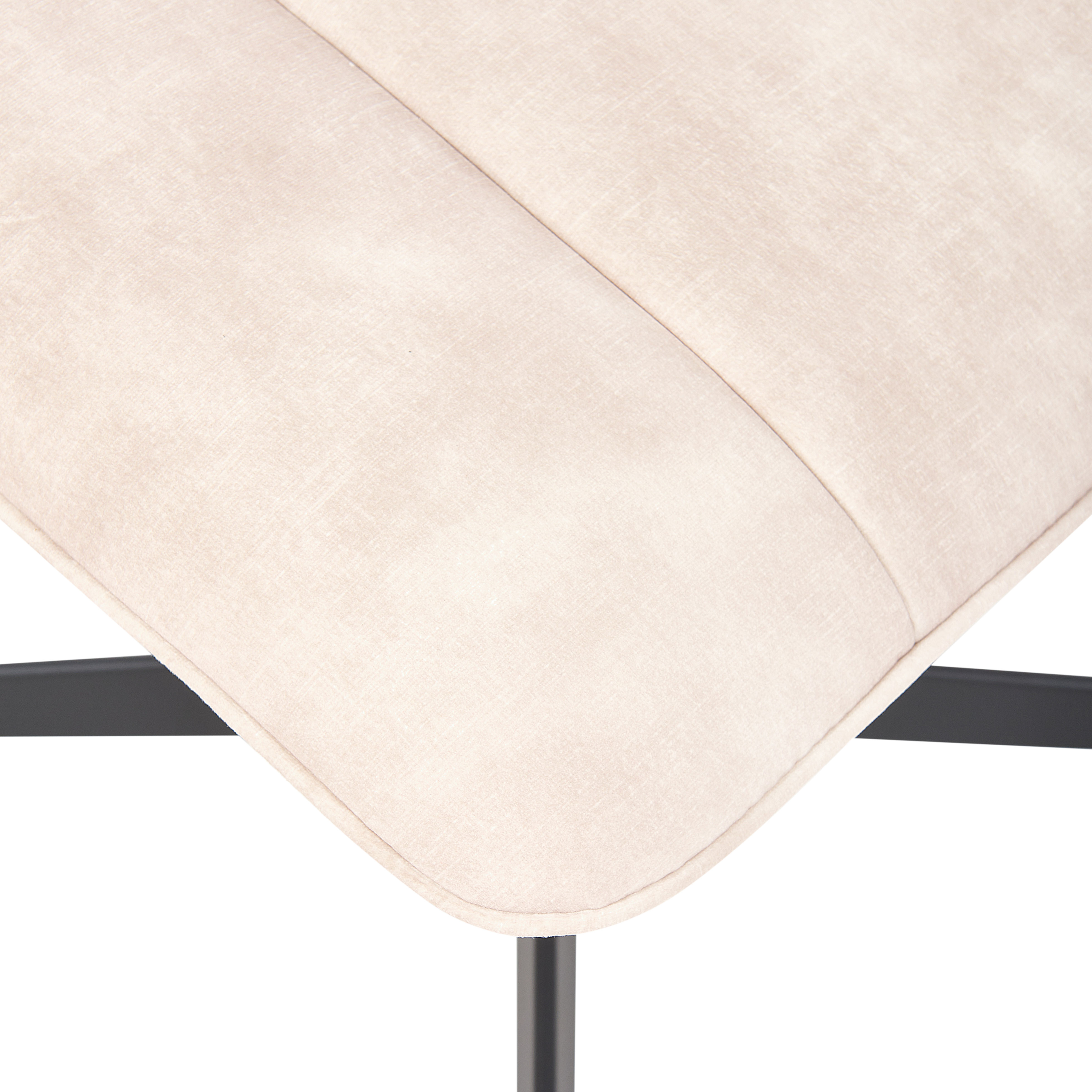 Fotoliu rotativ LIA cu taburet Catifea Bej [9]