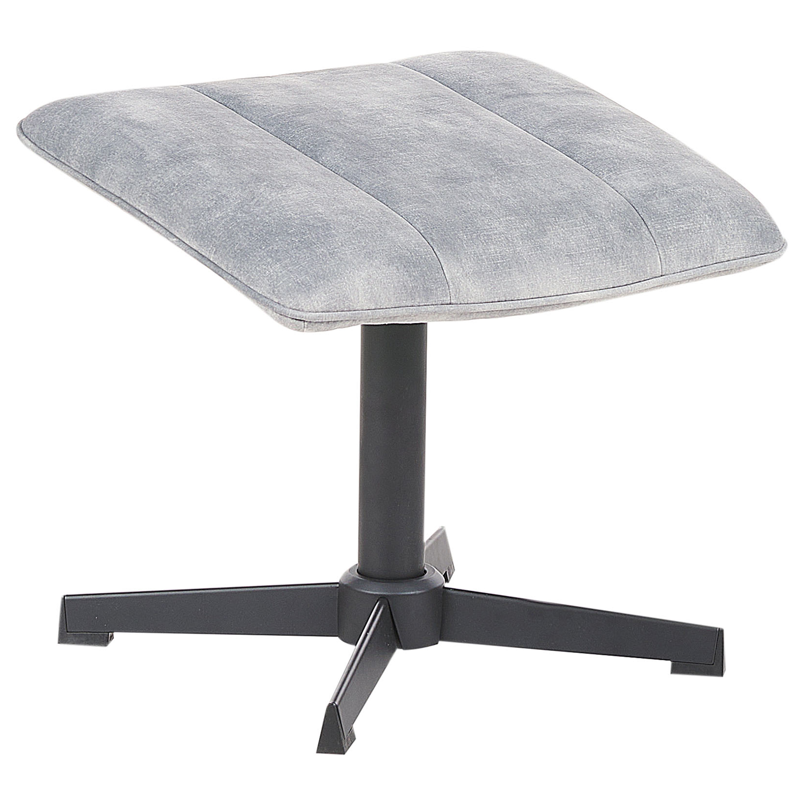 Fotoliu rotativ LIA cu taburet Catifea Gri deschis [8]