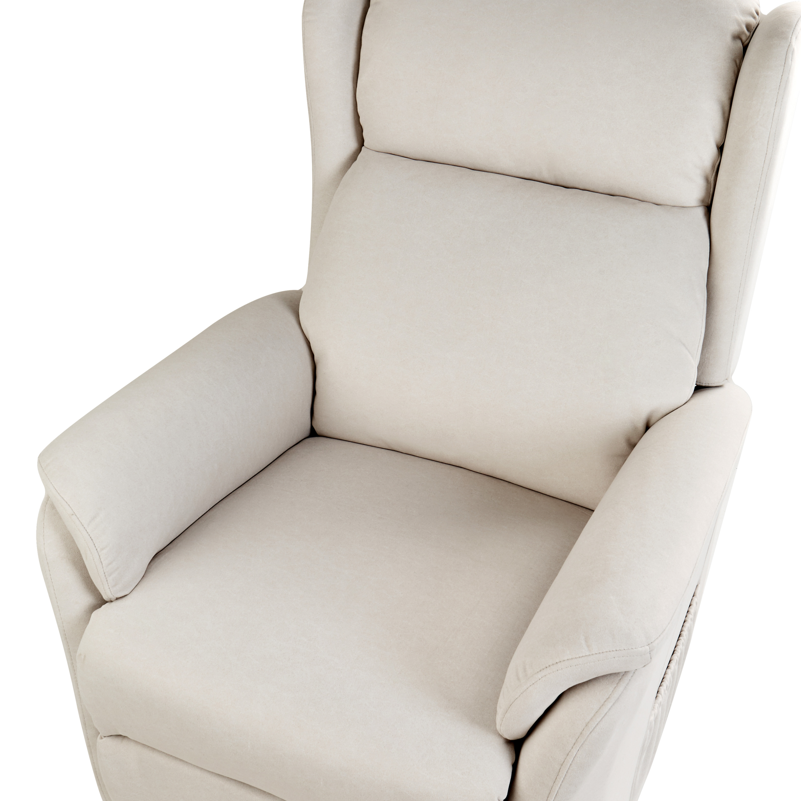 ELEGY Electric Recliner Armchair Retractable Footrest Light Beige [7]