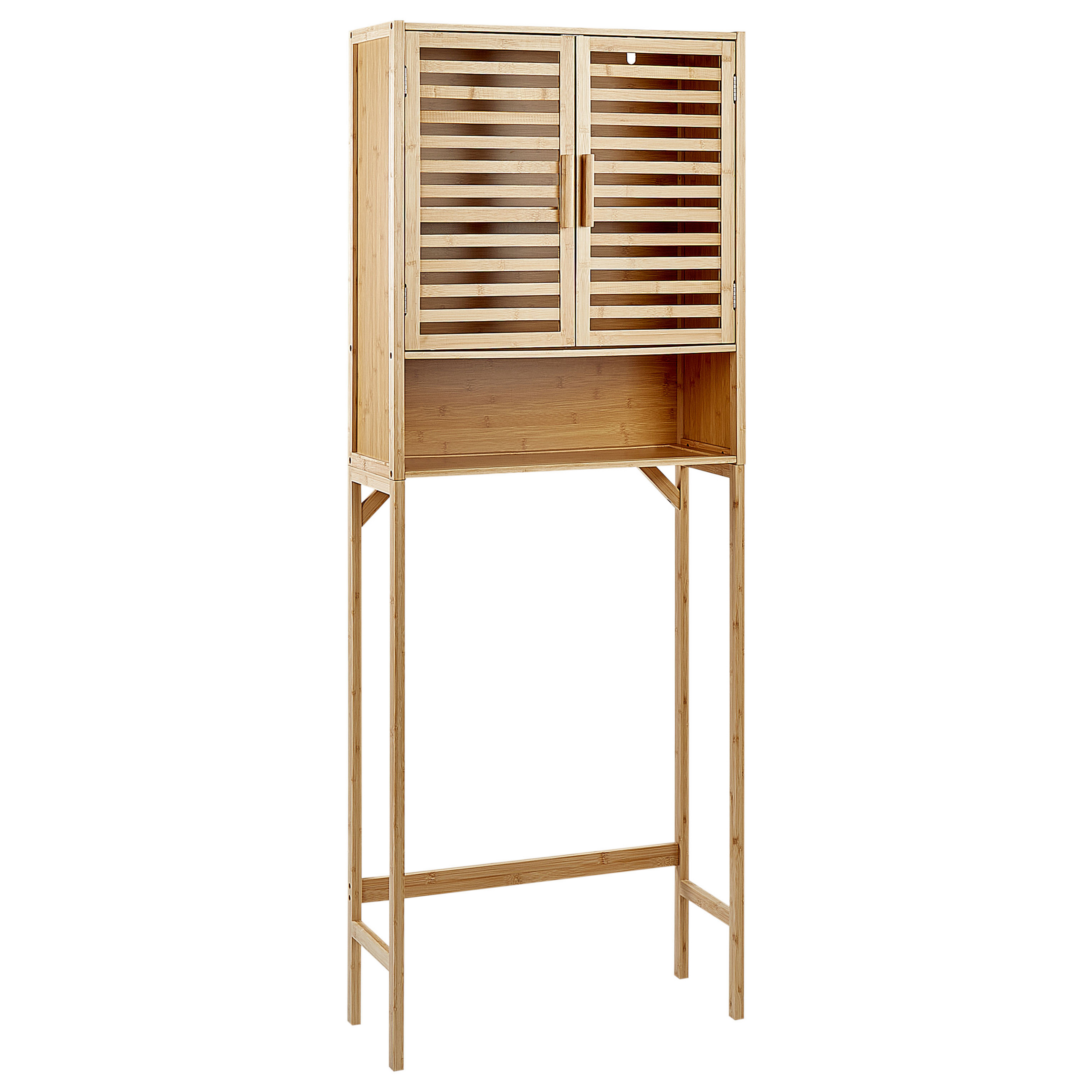 Bathroom cabinet OKARCHE Bamboo wood 63 cm Light brown [2]