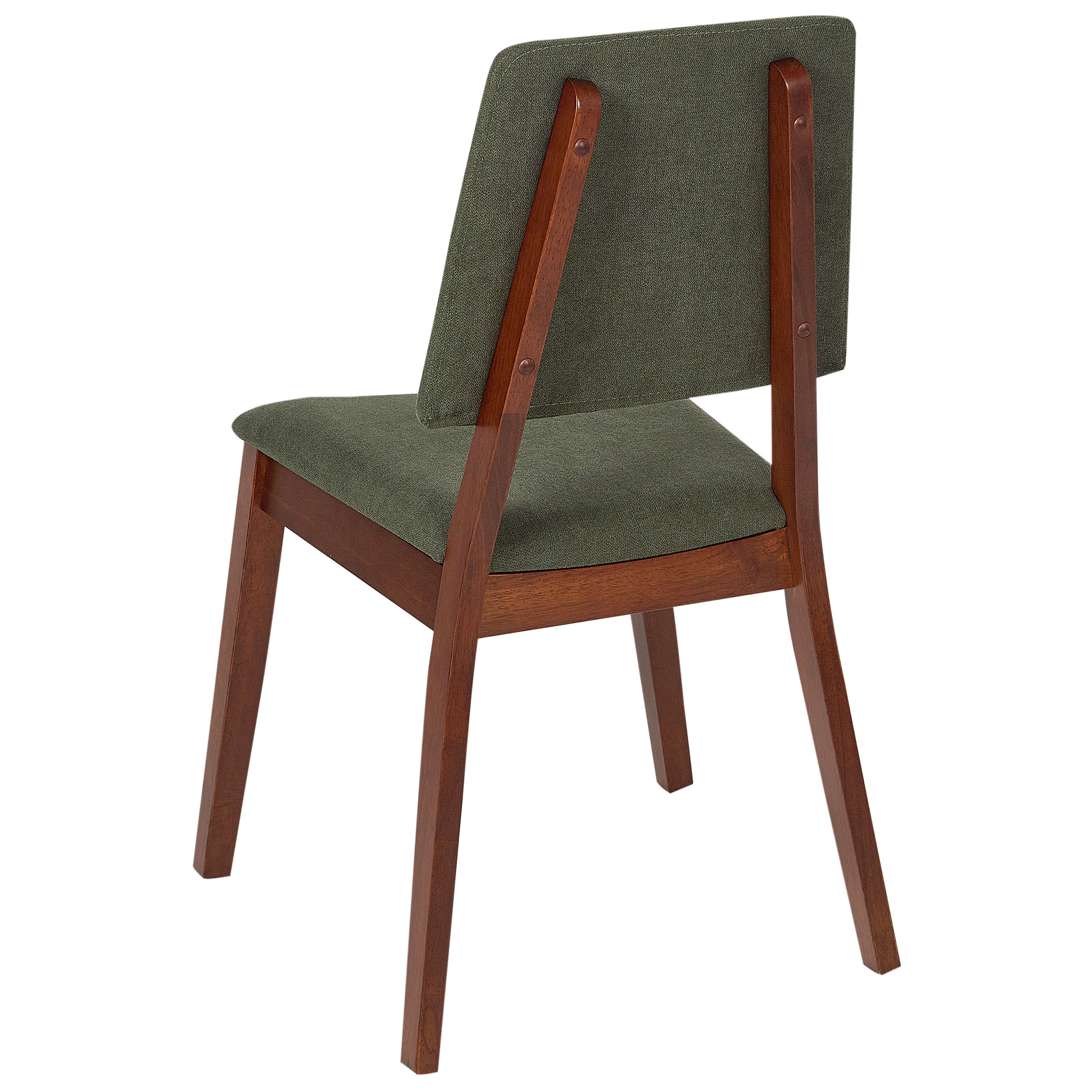 Set of 2 dining chairs MERRILL Dark Green Wood [5]