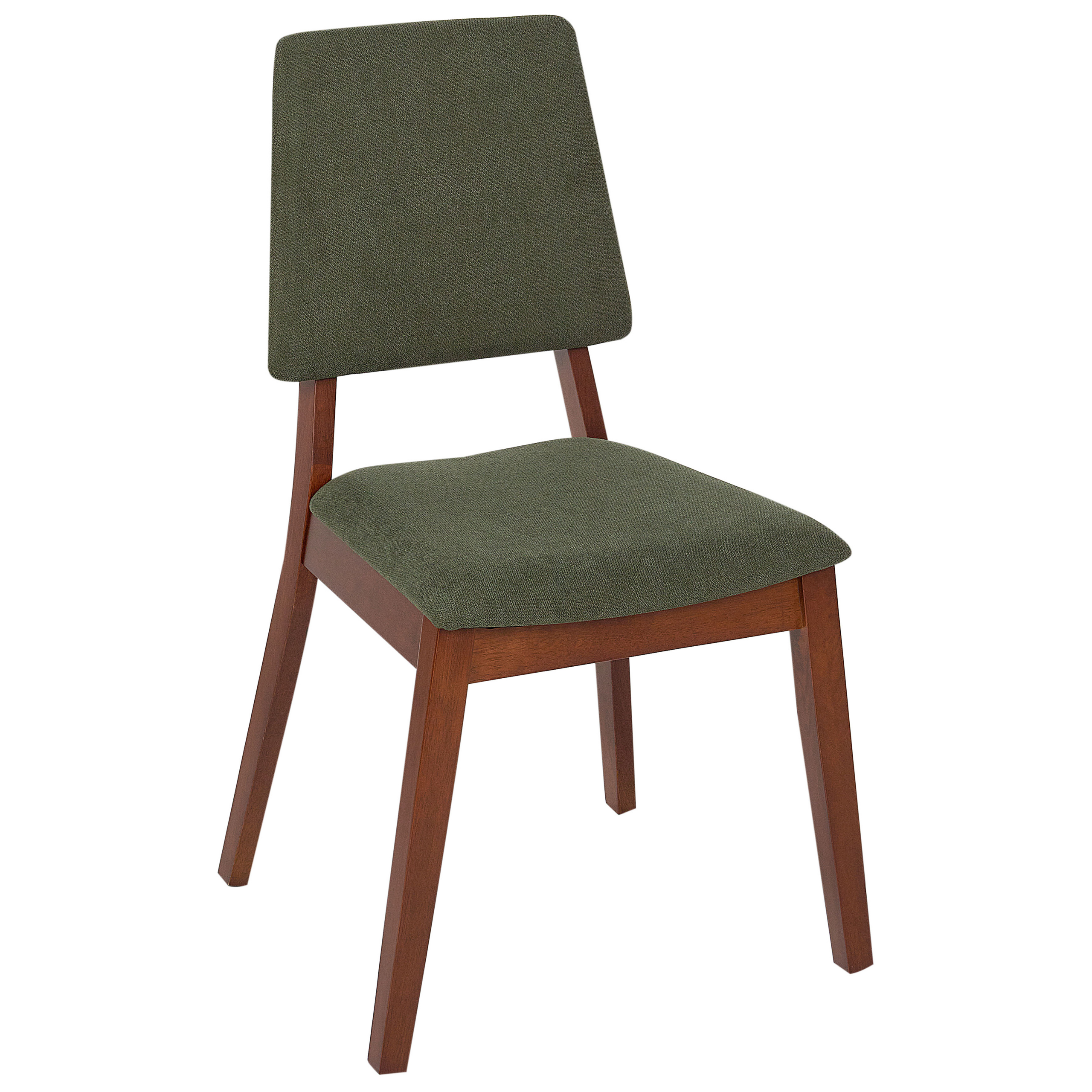 Set of 2 dining chairs MERRILL Dark Green Wood [6]