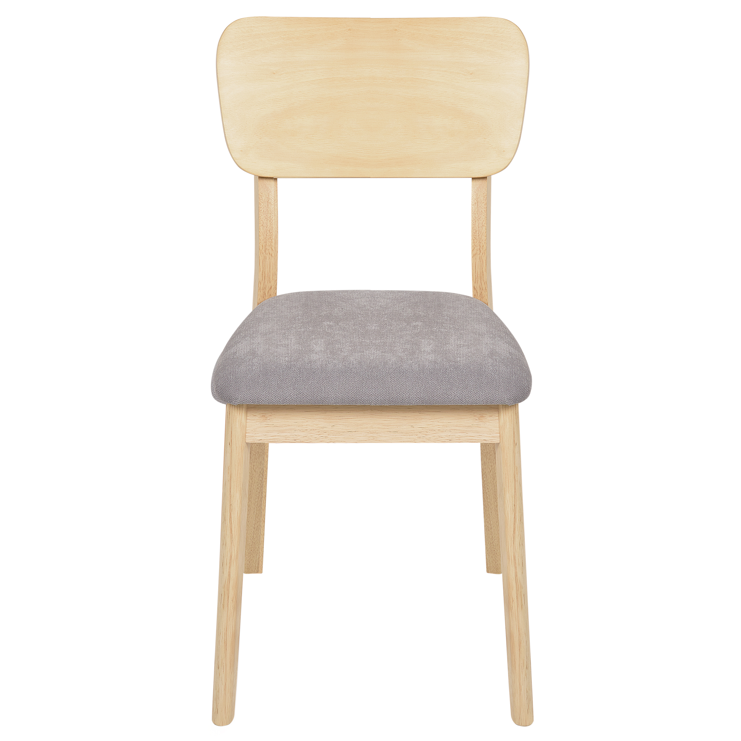 Set of 2 Dining Chairs MINIER Wood Light Brown/Grey [5]