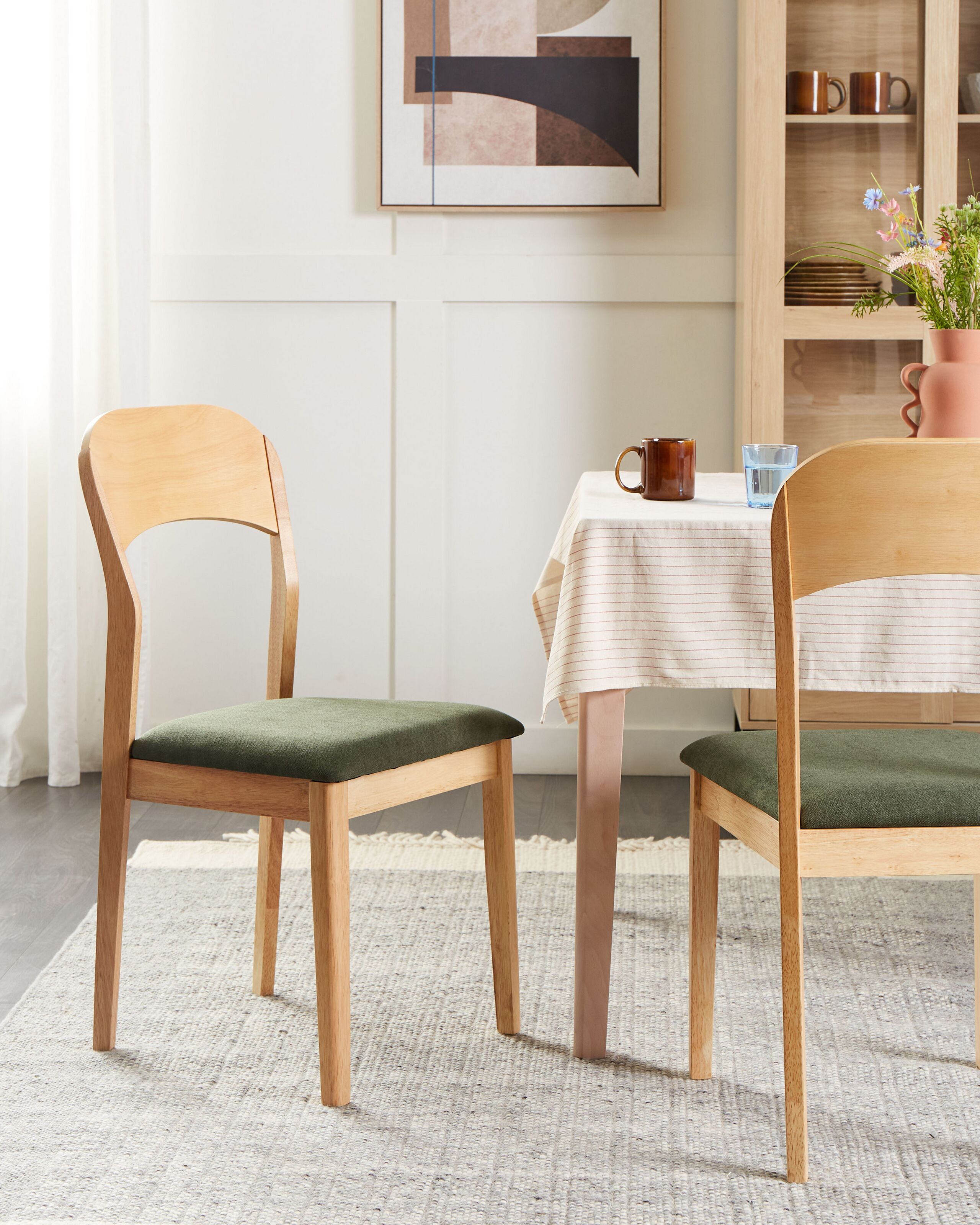 Scaun dining - Set of 2 dining chairs ALVIN Wood Light brown