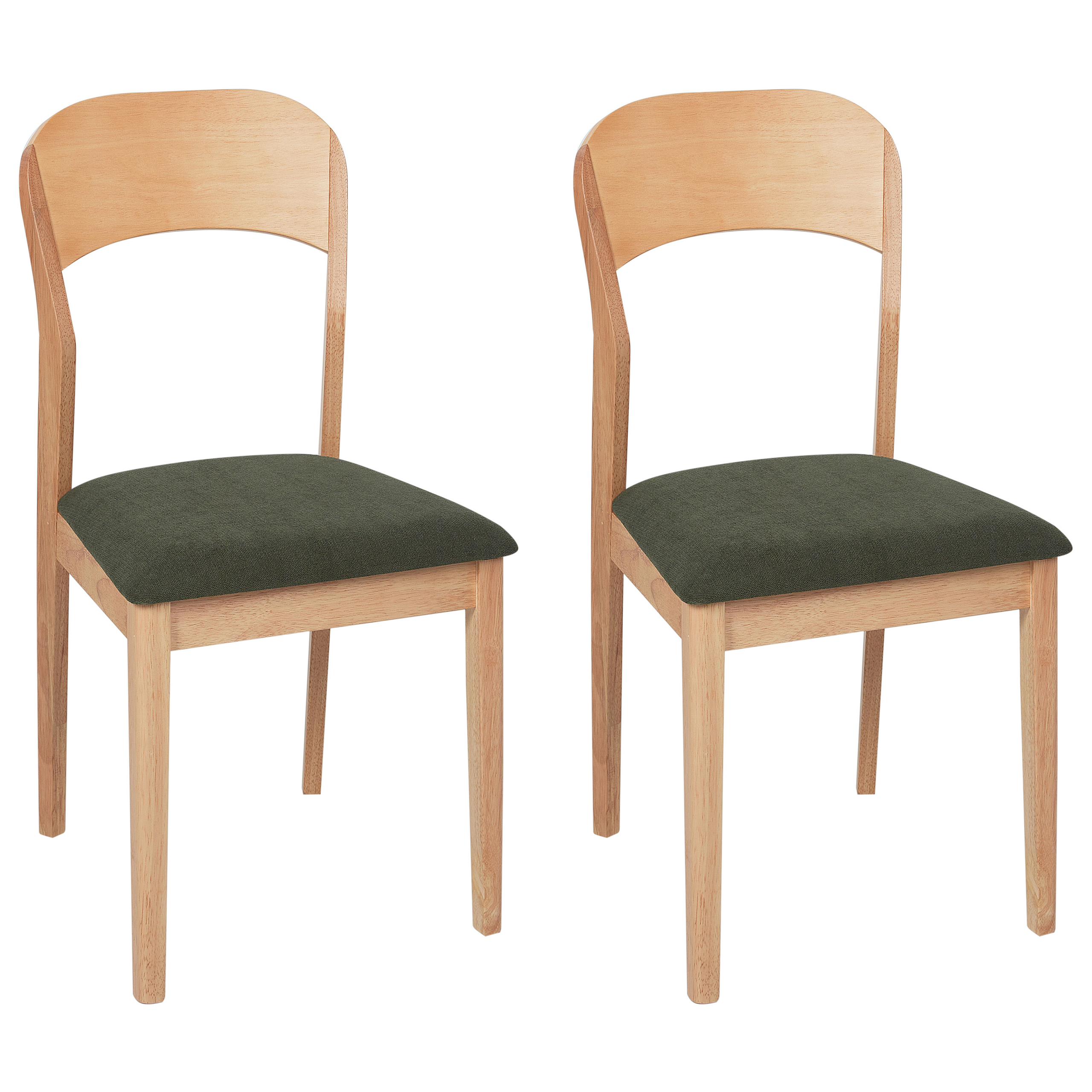 Set of 2 dining chairs ALVIN Wood Light brown [2]