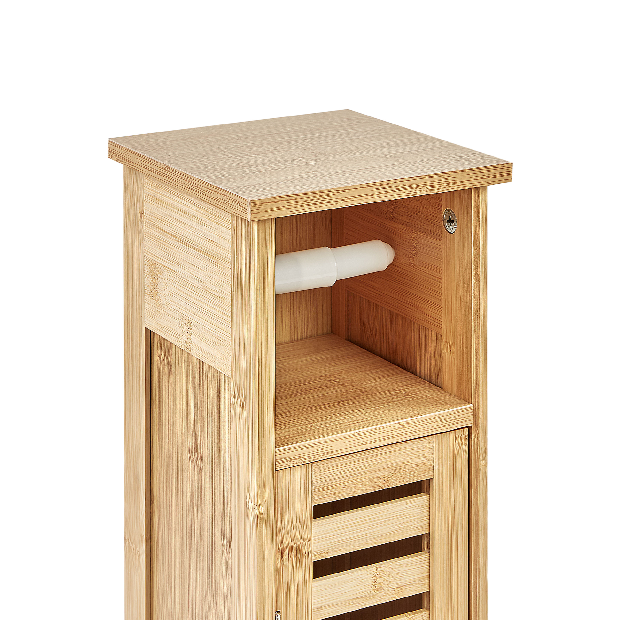 Toilet paper cabinet OLATHE Bamboo wood Light brown [6]