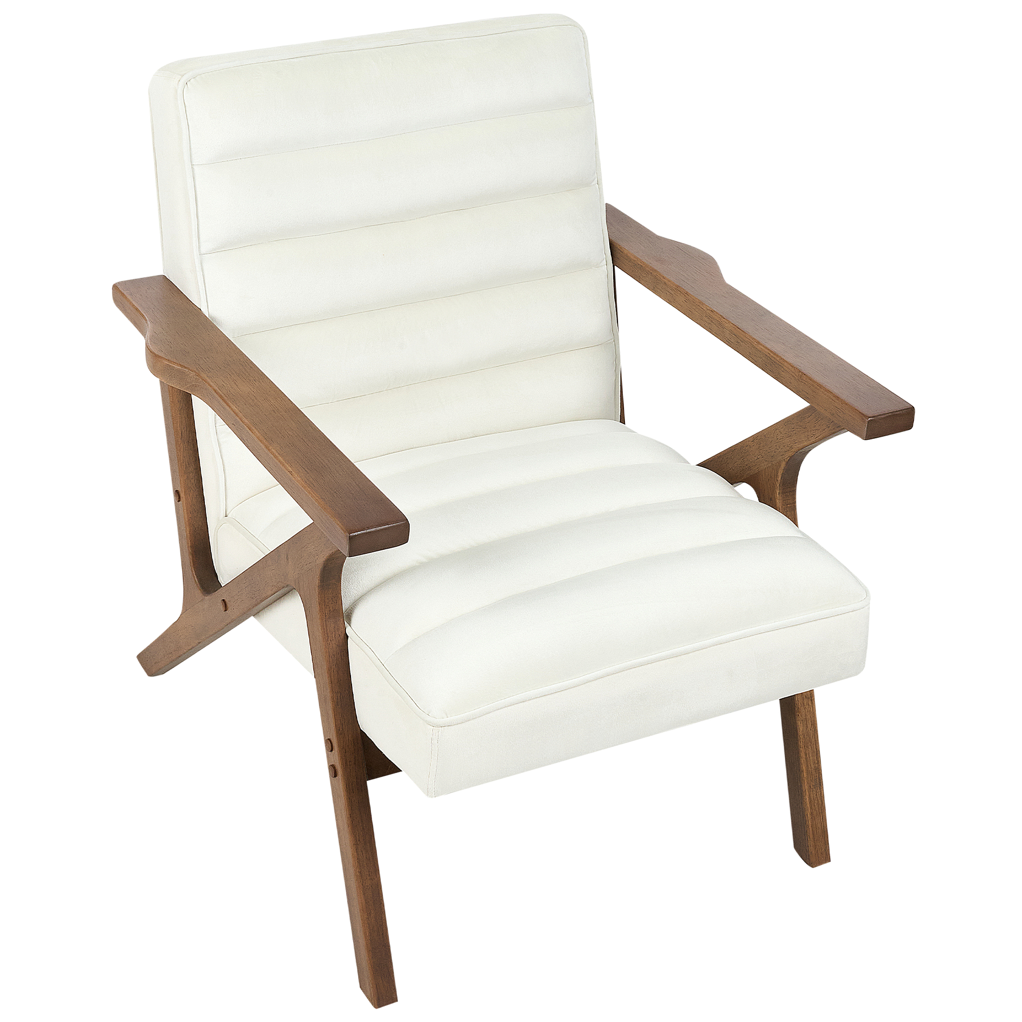 Fotoliu KISA Catifea Alb-murdar [6]