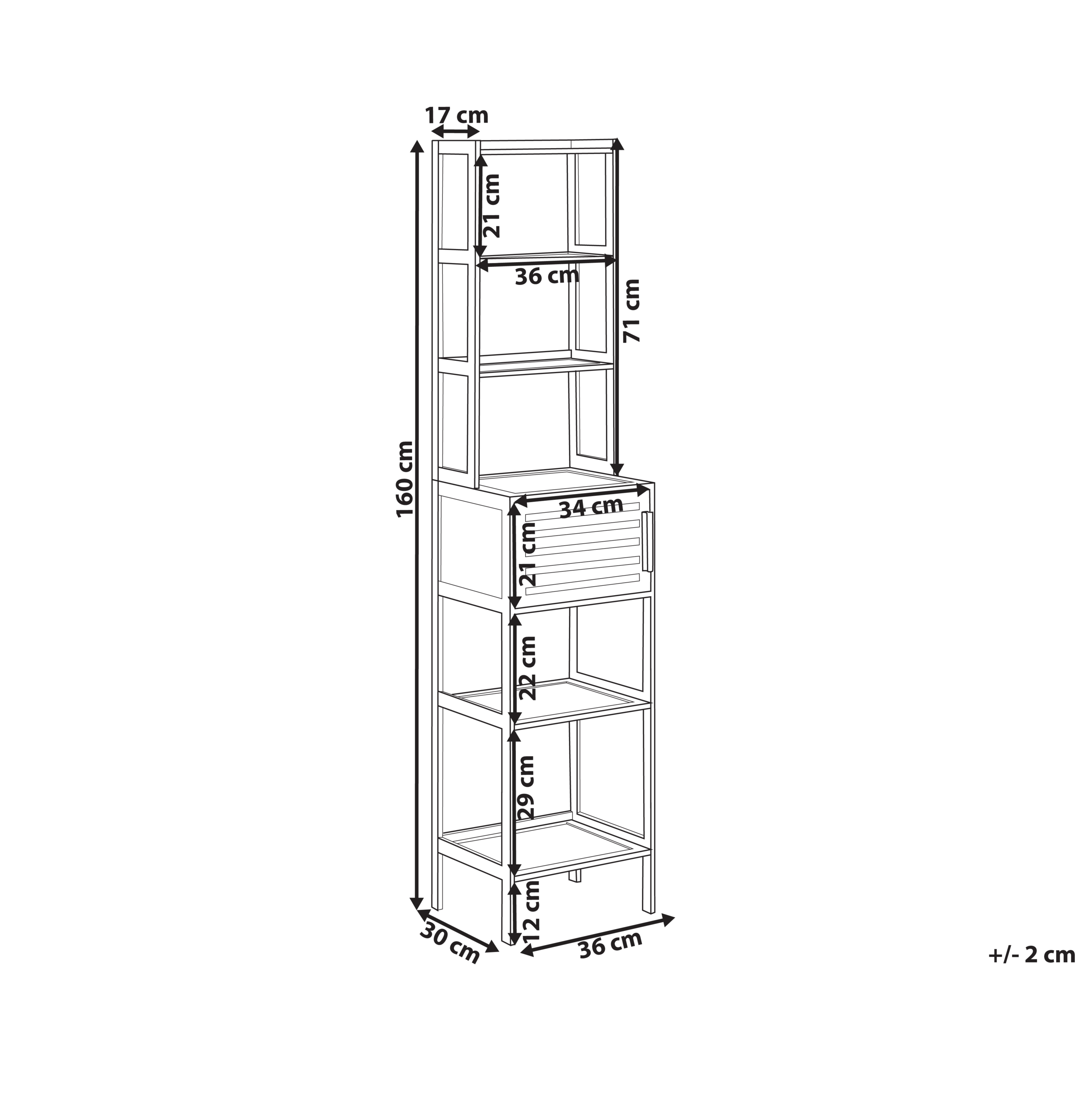 Shelving Unit LEHI Bamboo Wood Light Brown [3]