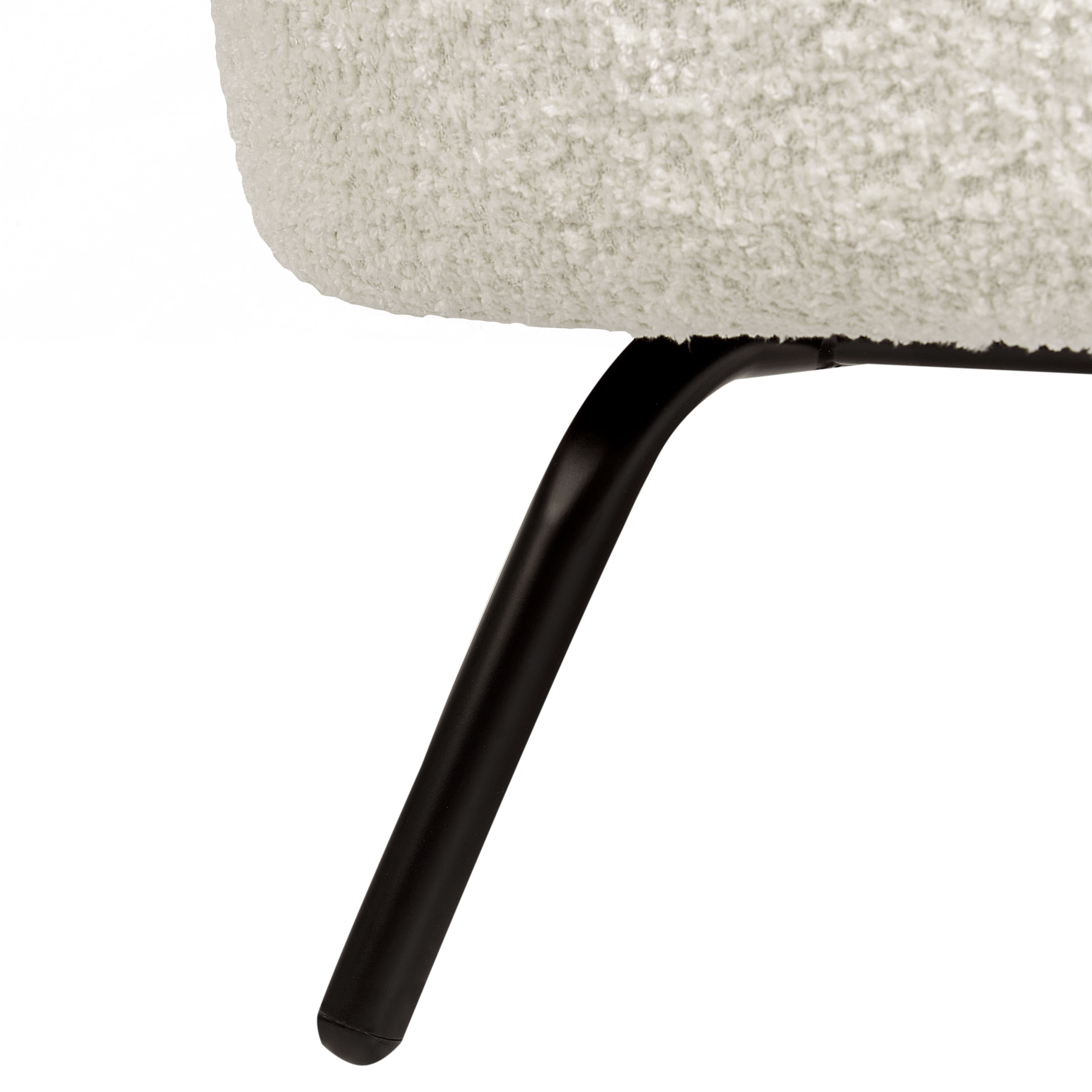 Fotoliu MAKELA Boucle Alb-murdar [10]