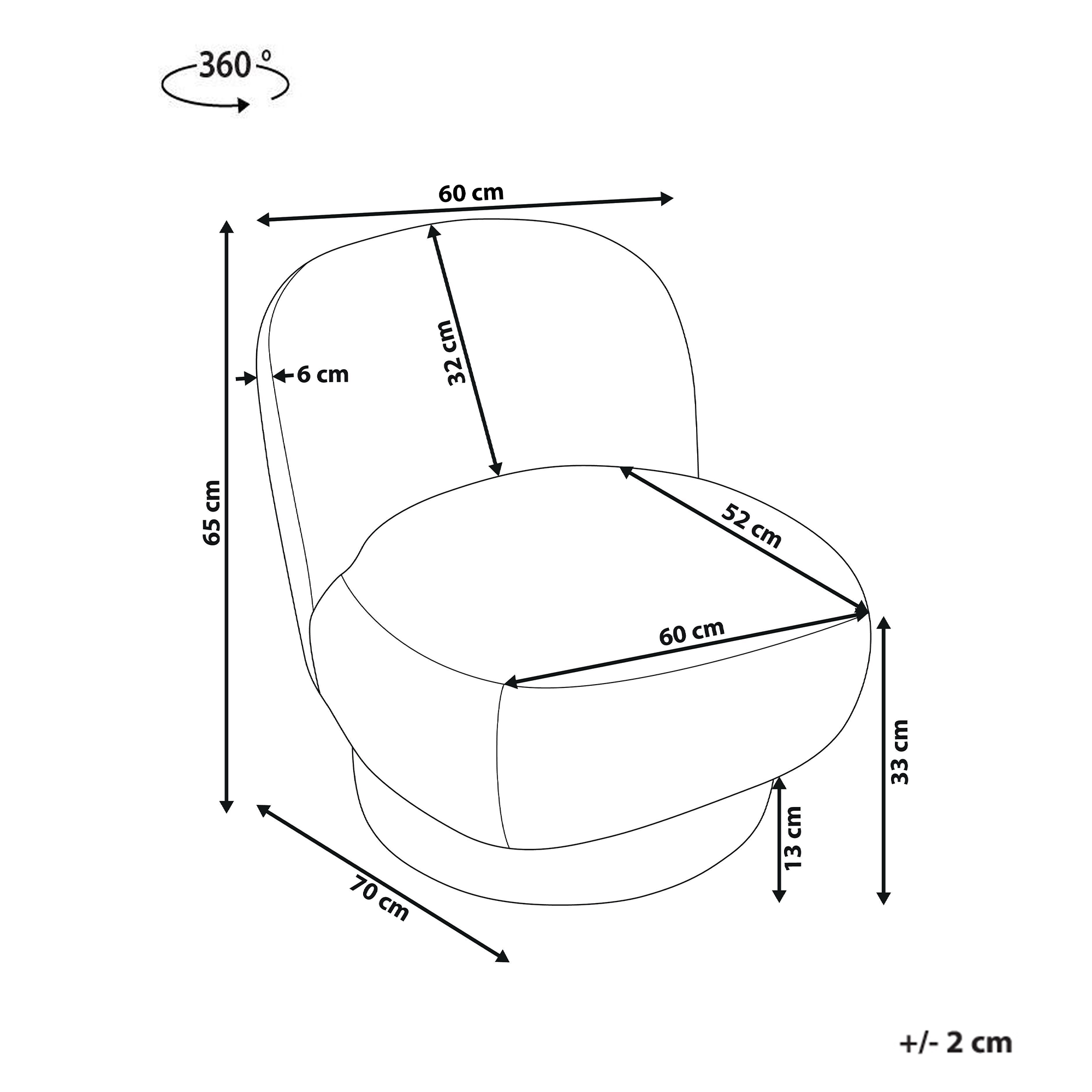 AYLO Swivel Armchair Boucle Off-white [3]