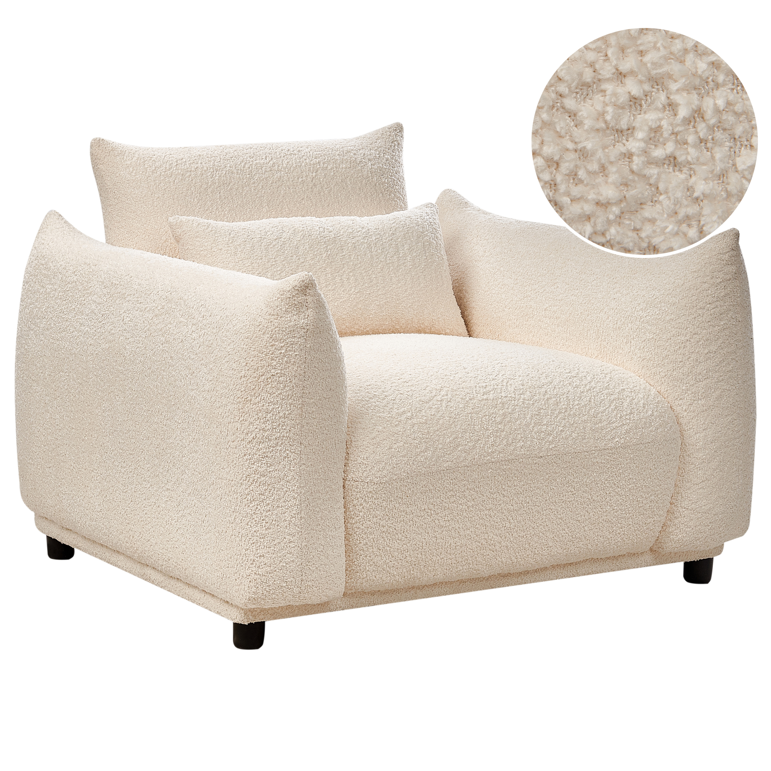 Fotoliu JAMSA Boucle Alb-murdar [2]