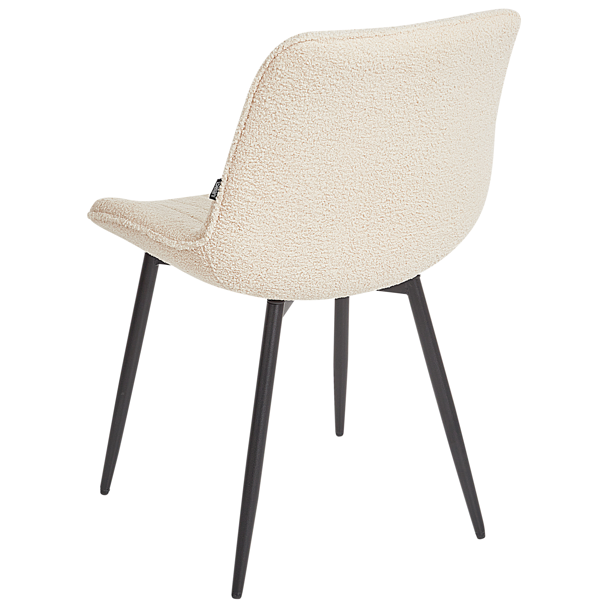 Set of 2 dining chairs DUBROVNIK Boucle Light Beige [7]