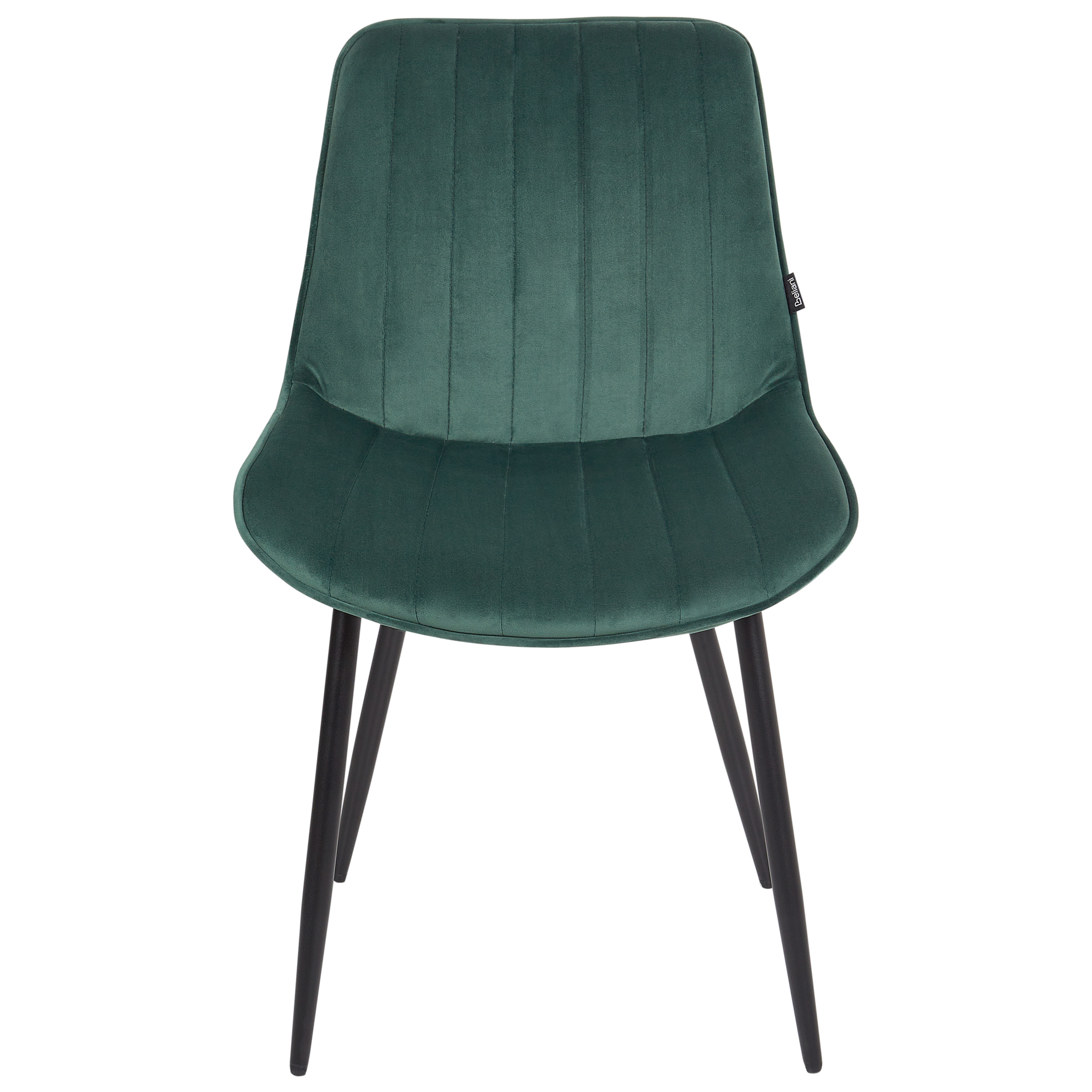 Set of 2 DUBROVNIK Dining Chairs Velvet Emerald Green [5]