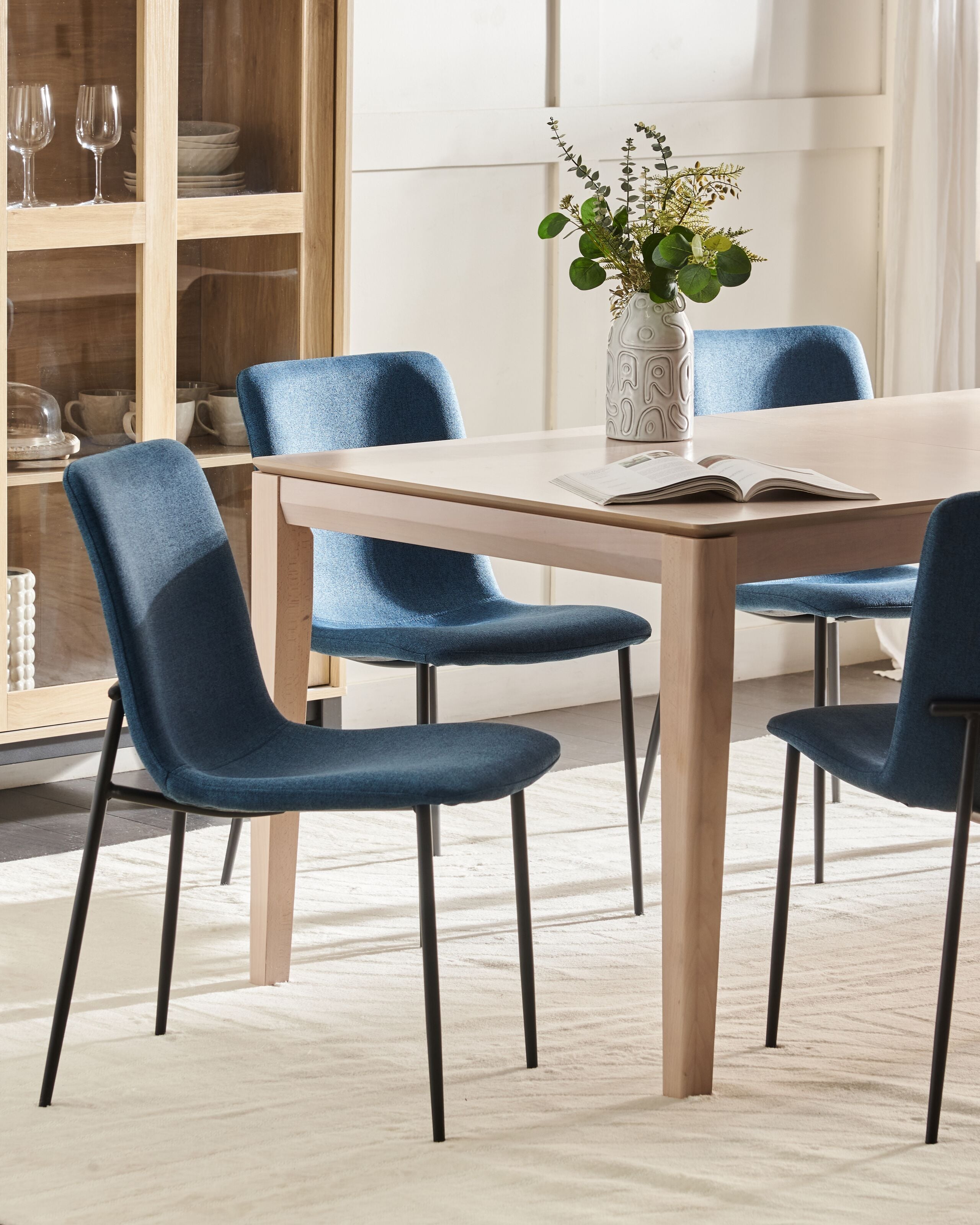 Scaun dining - Set of 4 dining chairs GLENDIVE Dark Blue