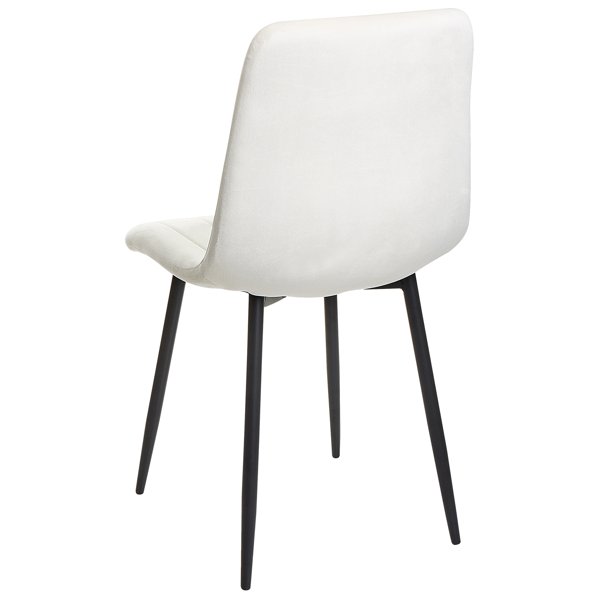 Set of 4 Dining Chairs KALISPELL Velvet Off-White [6]