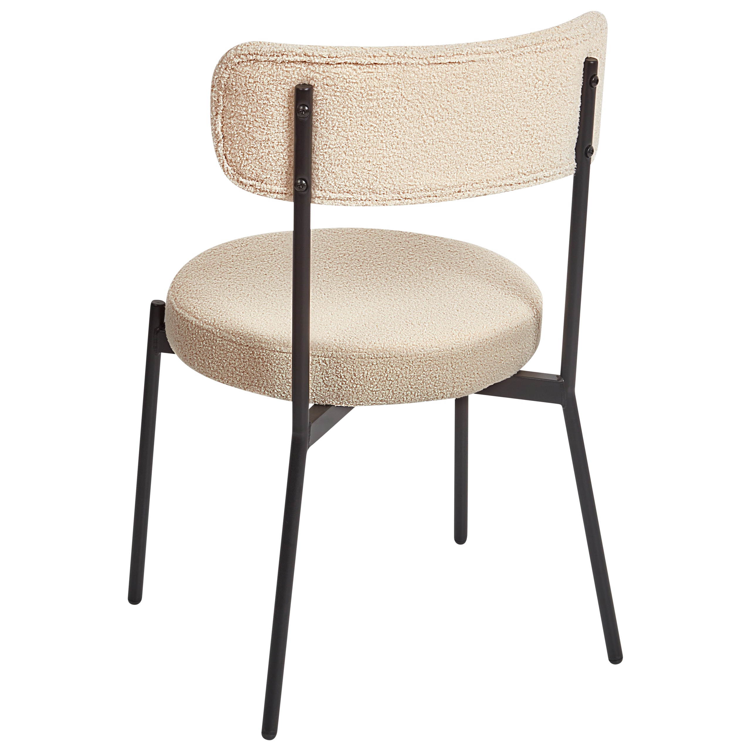 Set of 2 dining chairs ALLISON Boucle Light beige [7]