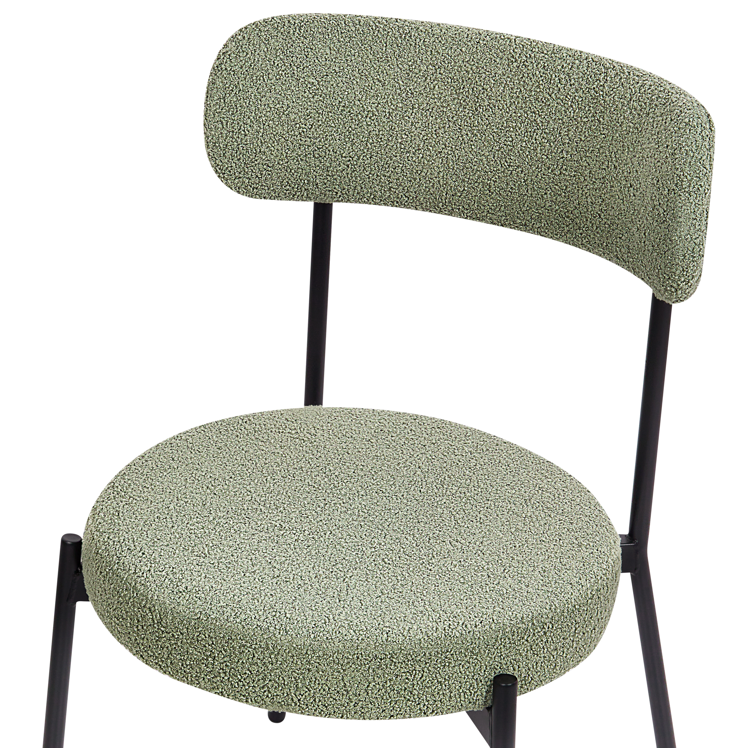 Set de 2 scaune dining ALLISON Boucle Verde deschis [8]
