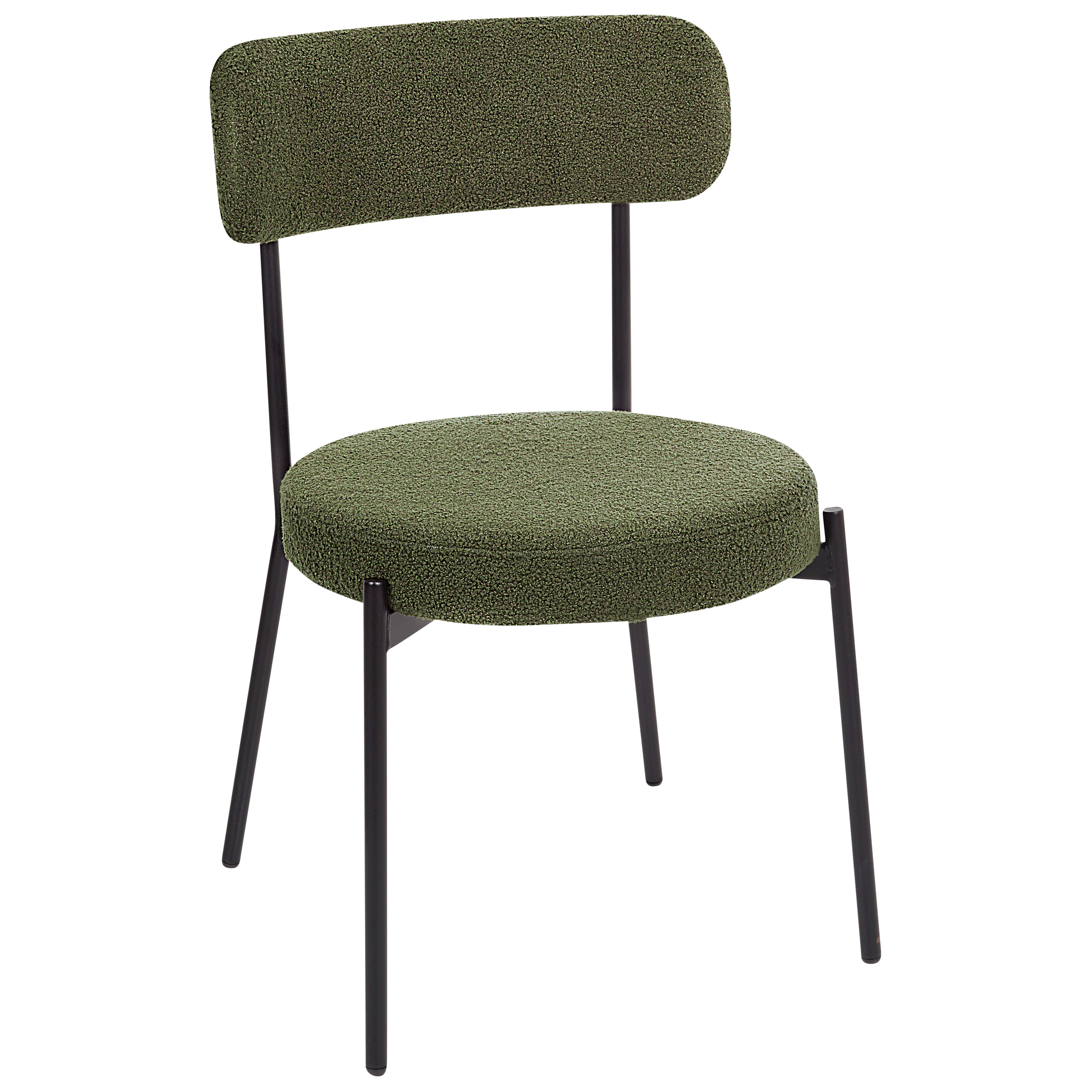 Set of 2 dining chairs ALLISON Boucle Dark Green [5]