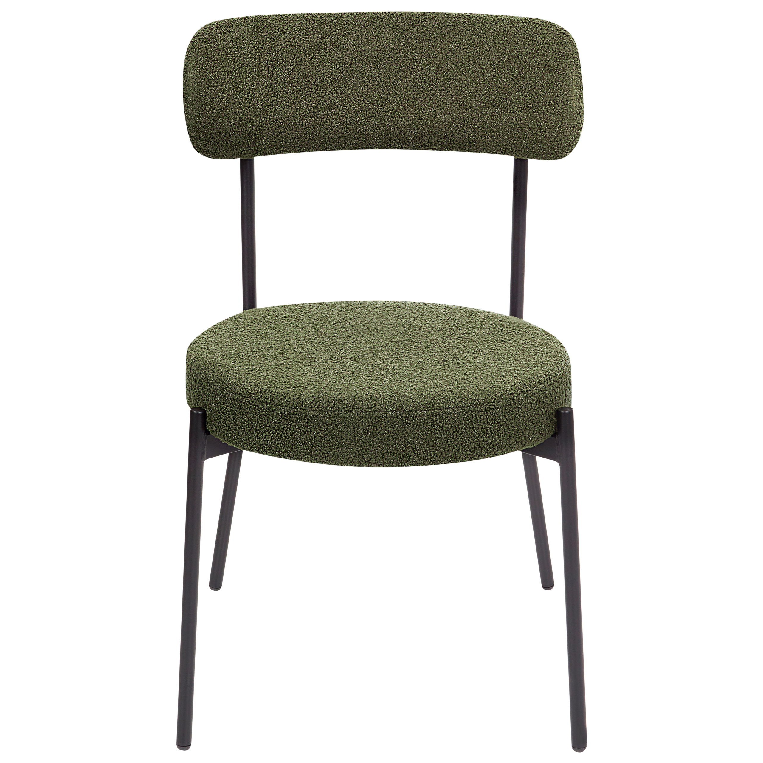Set of 2 dining chairs ALLISON Boucle Dark Green [6]