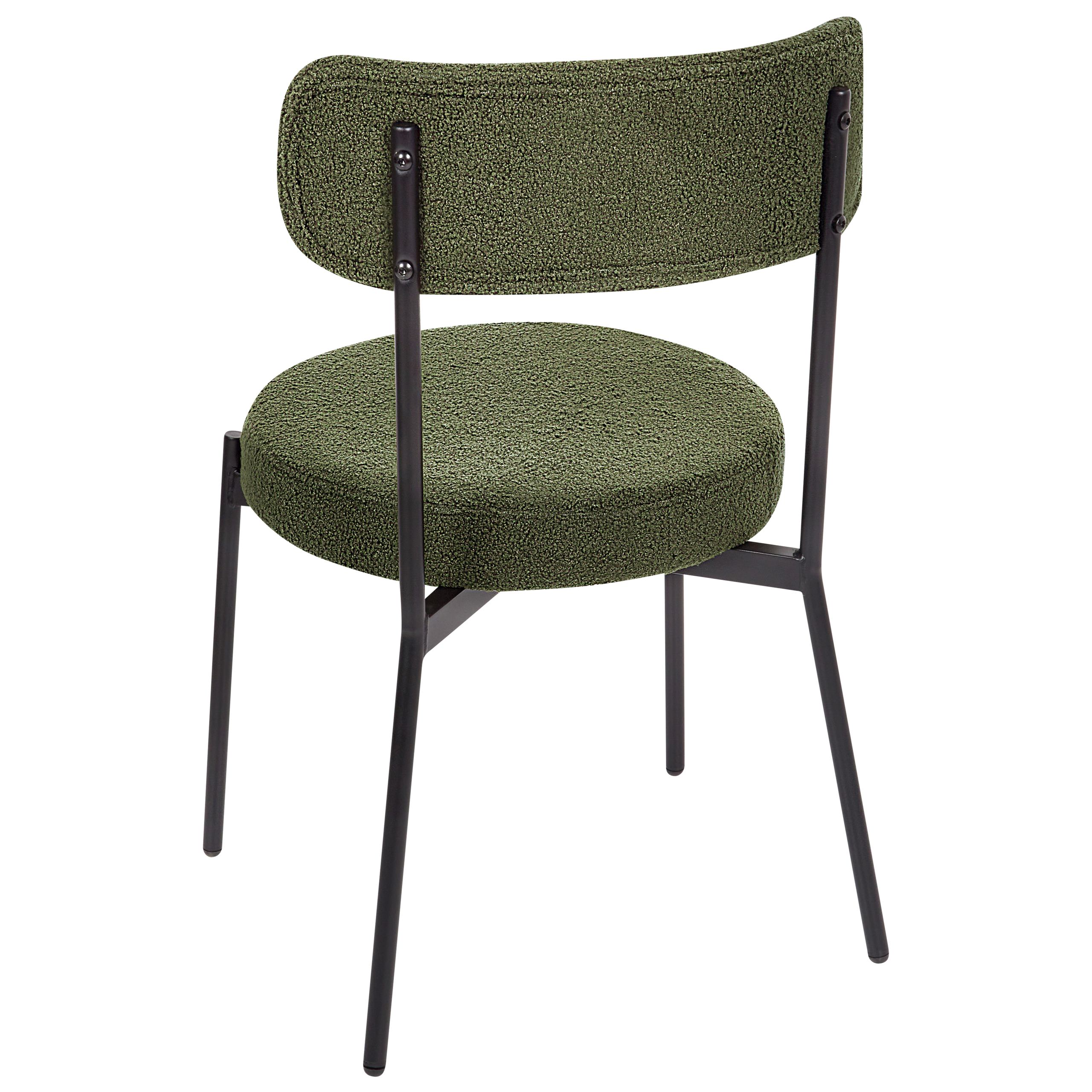 Set of 2 dining chairs ALLISON Boucle Dark Green [7]
