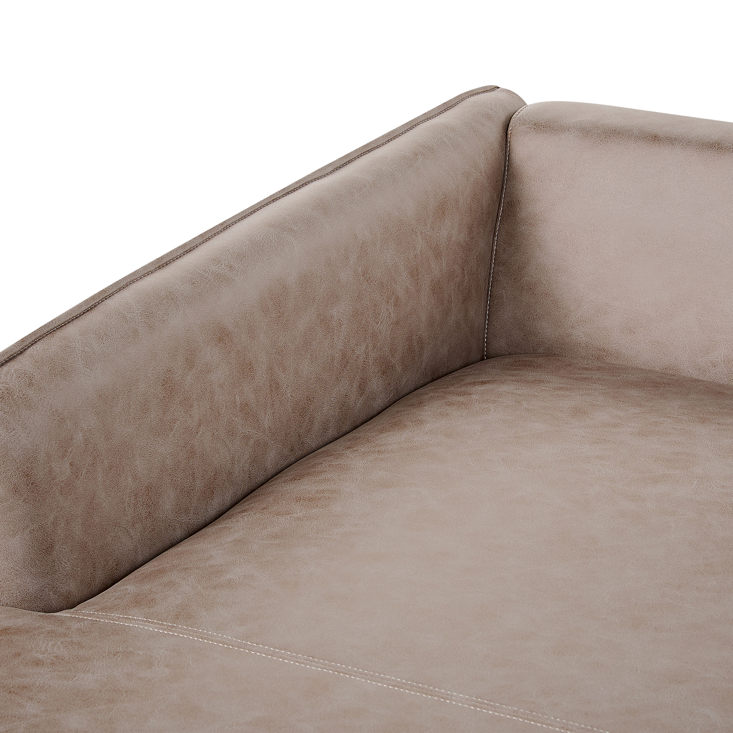 GALLO 3-seater corner sofa Suede Light brown Right [6]