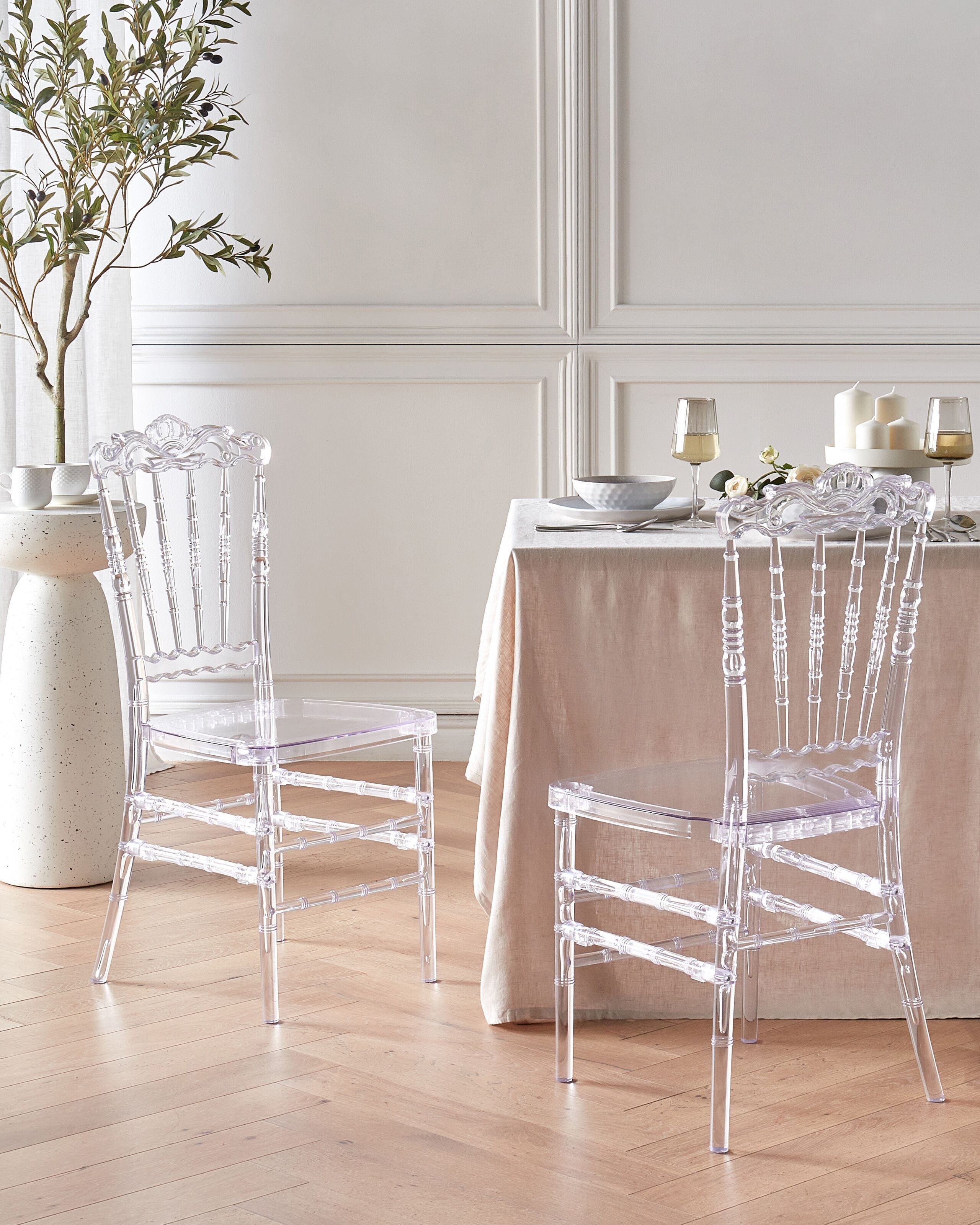 Scaun dining - Set of 2 MENDON dining chairs Transparent