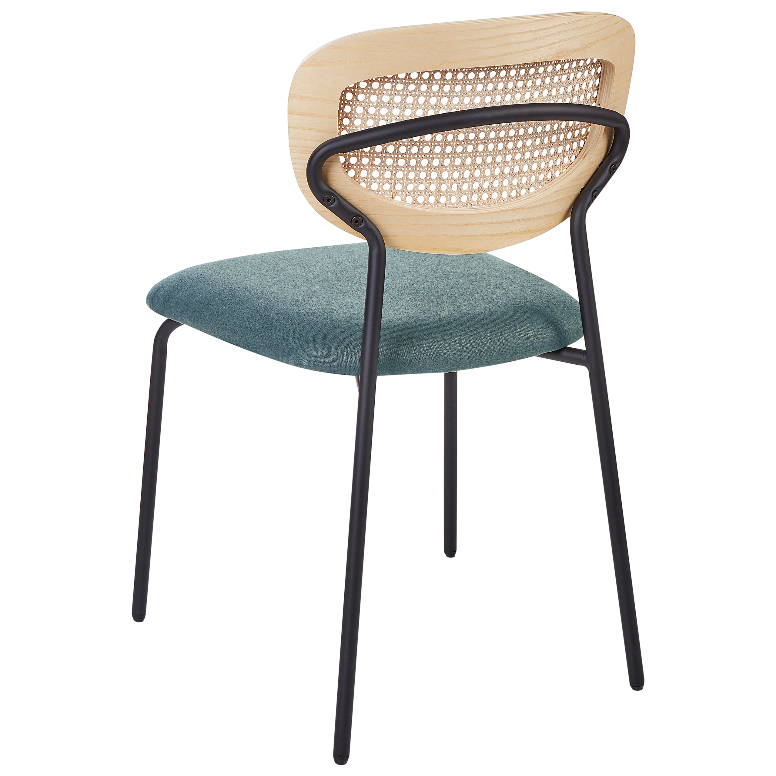 Set of 2 dining chairs MAYETTA Rattan Greenish blue [6]