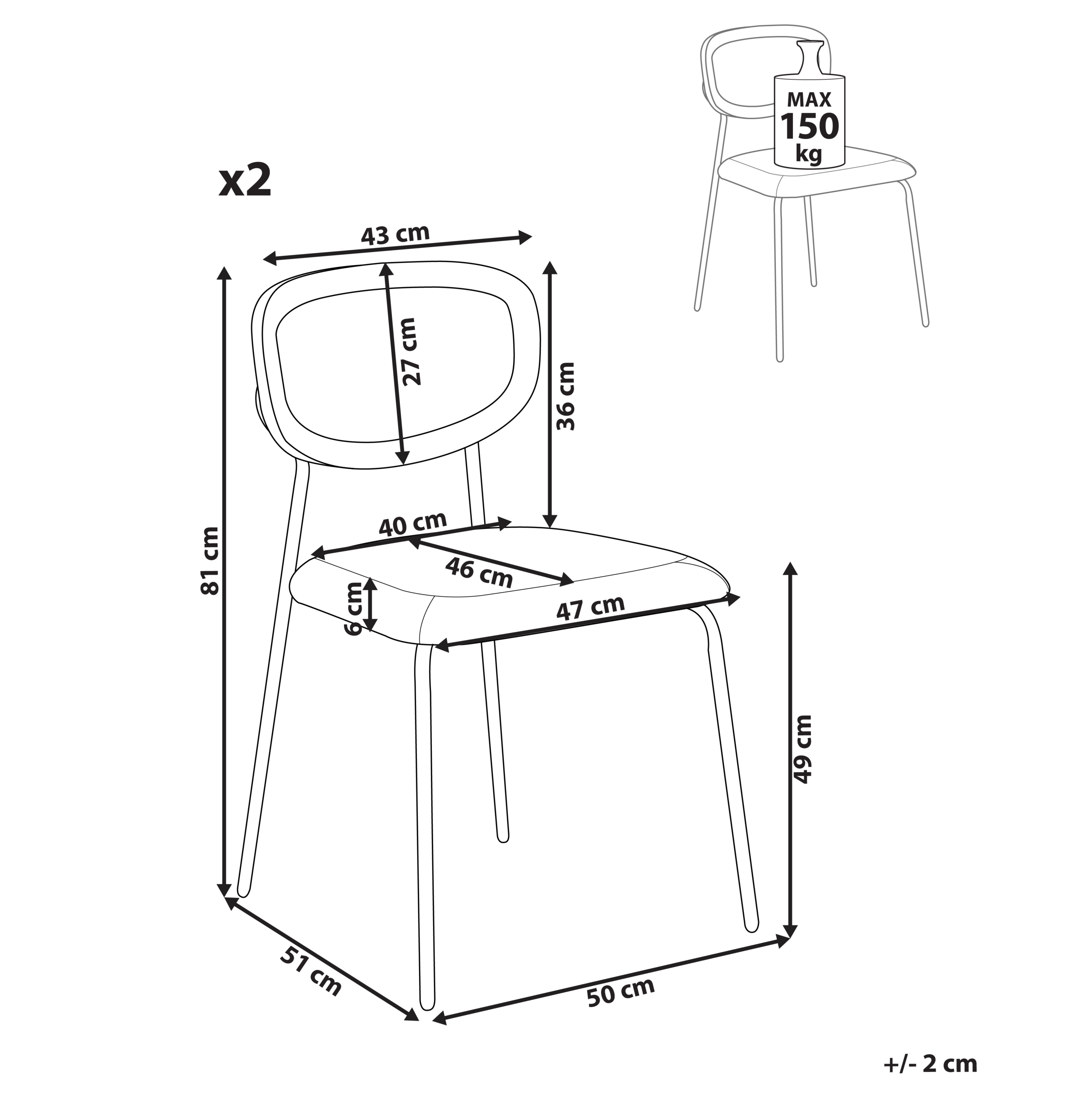 Set of 2 dining chairs MAYETTA Rattan Greenish blue [3]