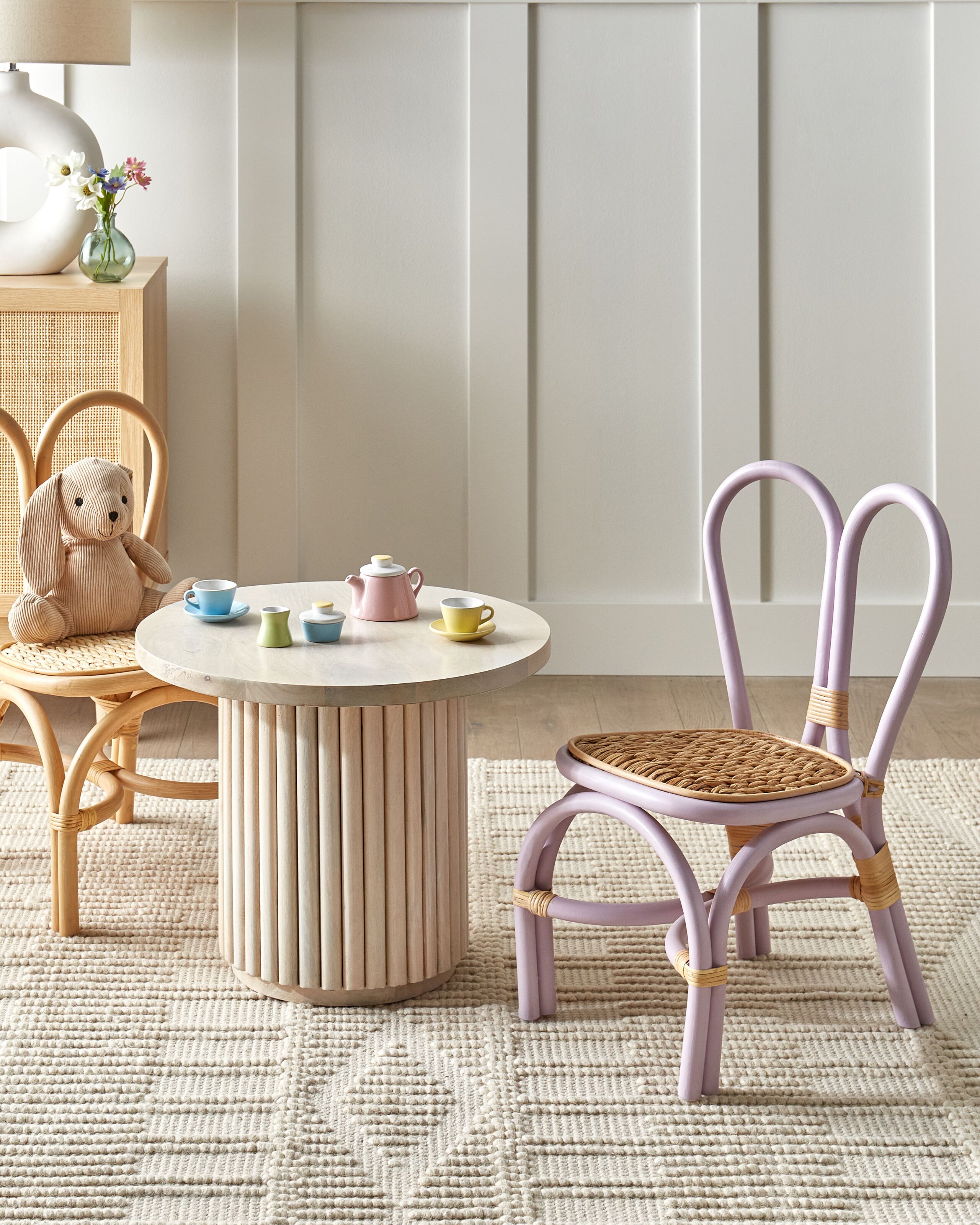 Scaun pentru copii - Children's chair DESIMI Rattan Purple
