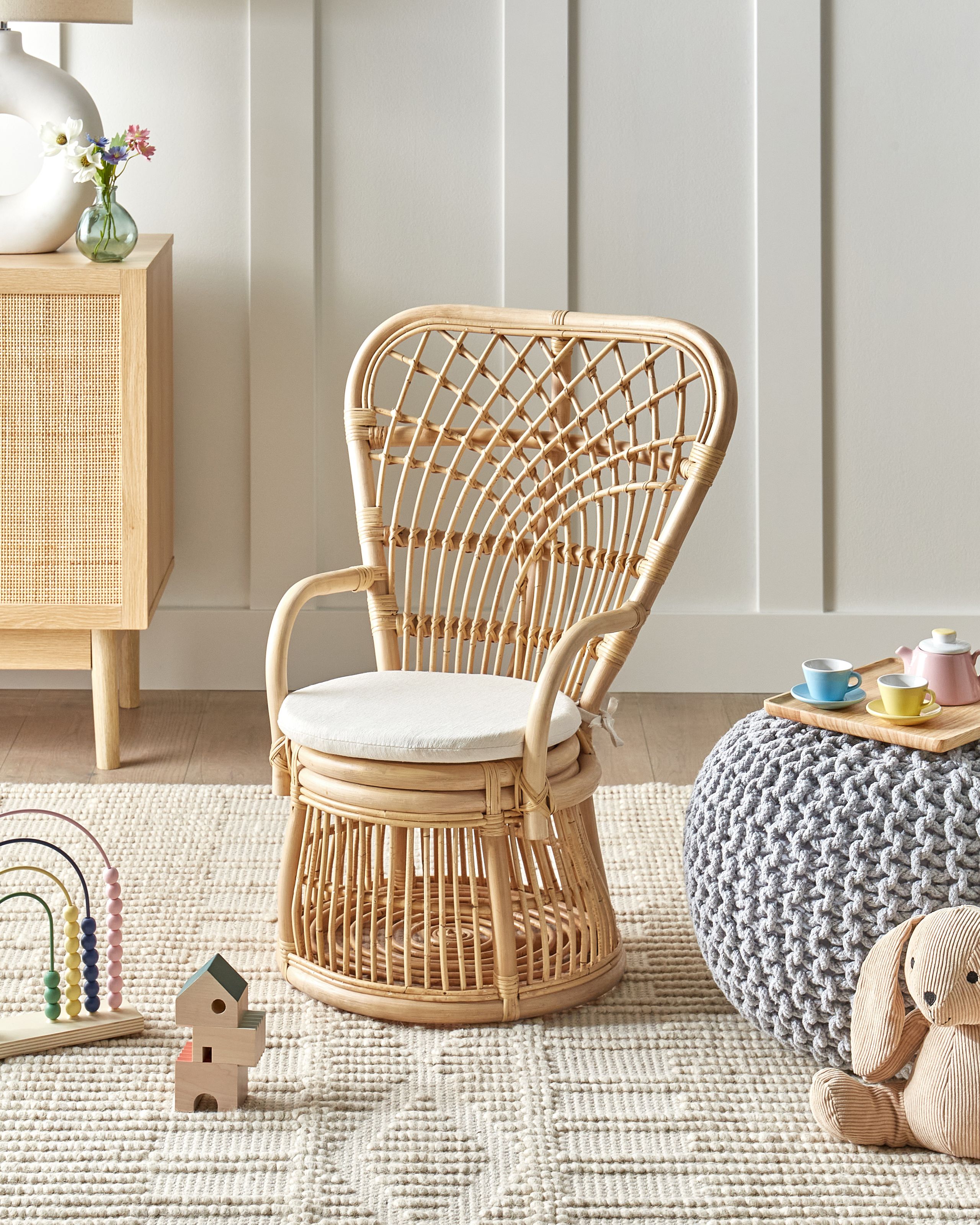 Scaun pentru copii - Children's chair TEMENI Rattan Natural