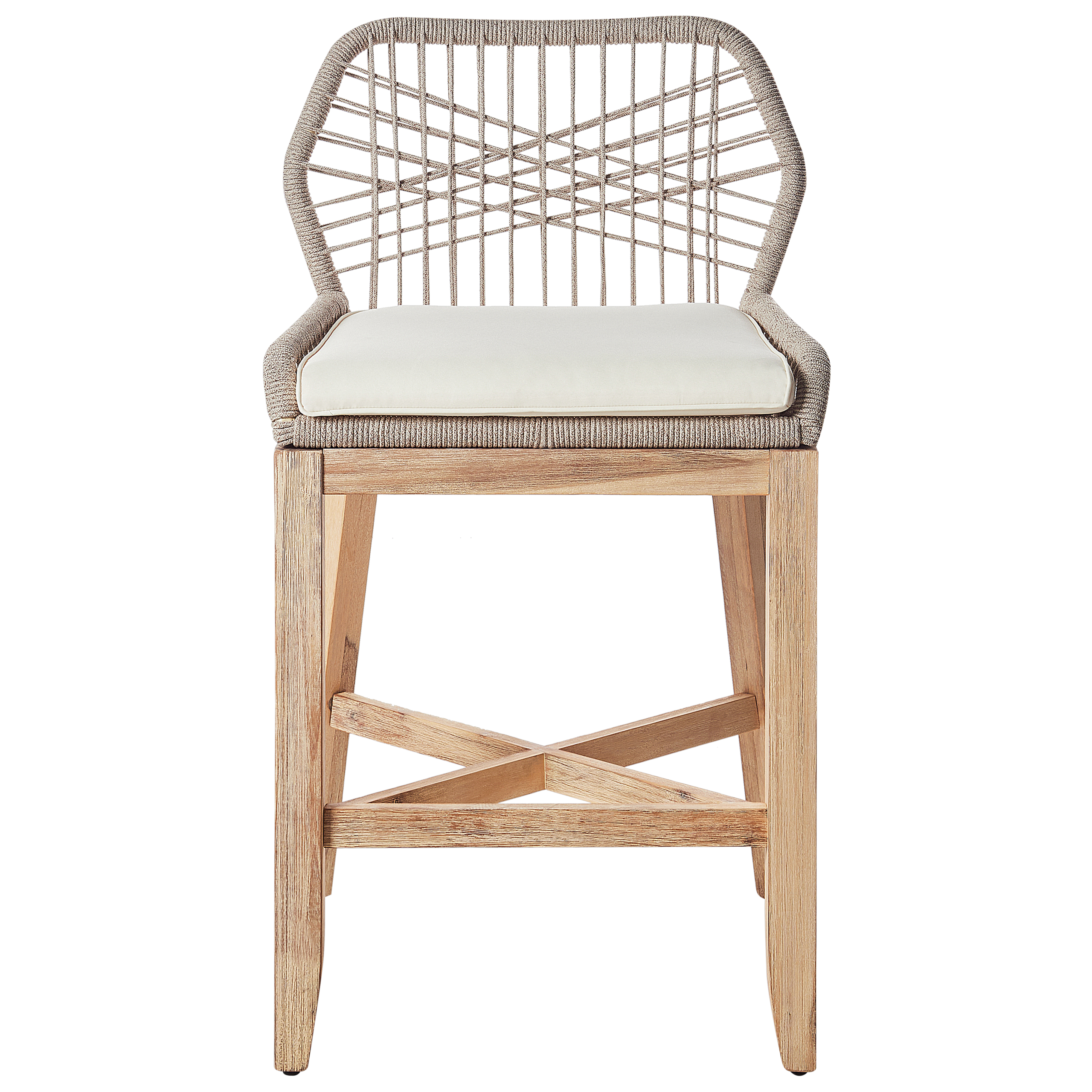 Set of 2 outdoor bar stools TALAMONE Acacia Wood Beige [5]