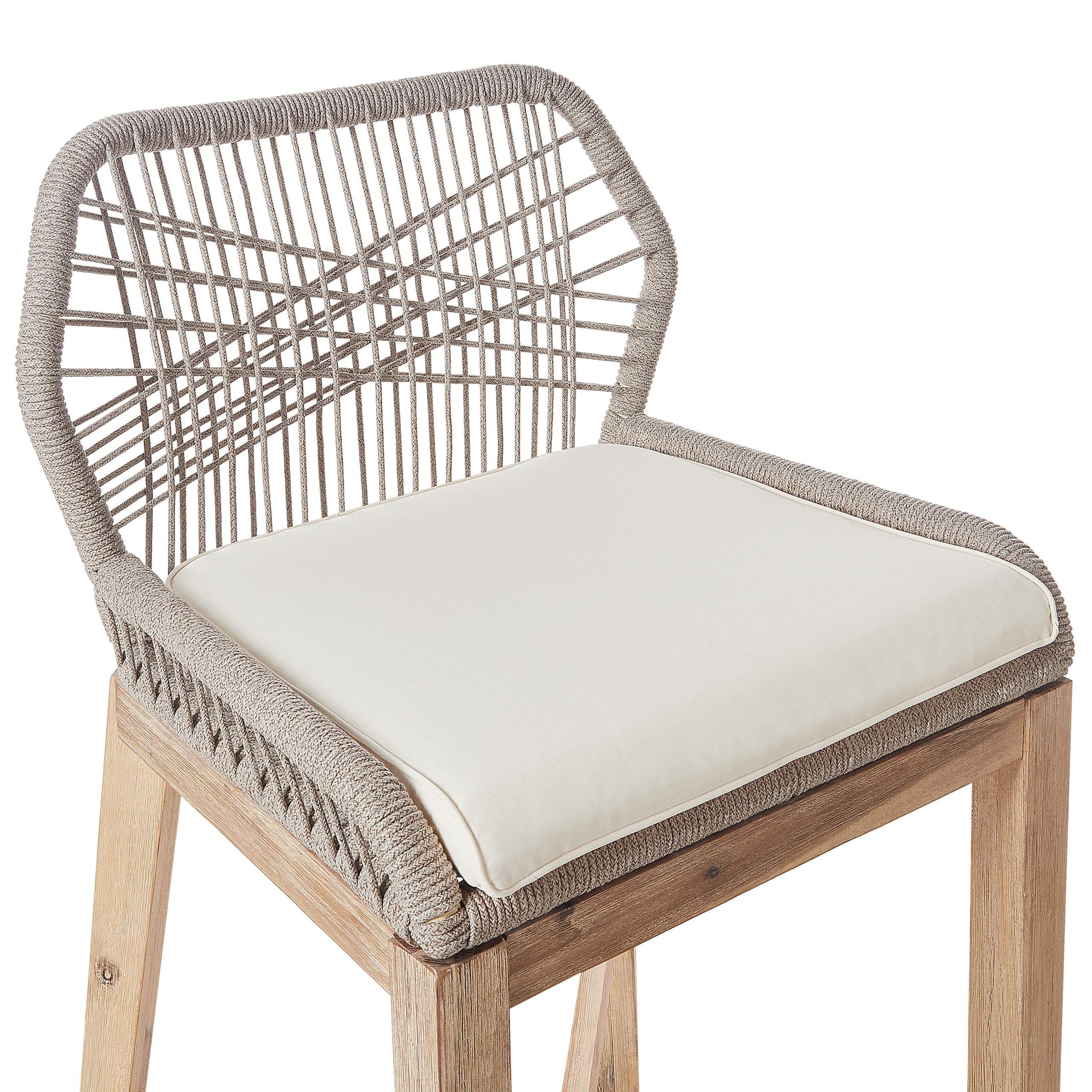 Set of 2 outdoor bar stools TALAMONE Acacia Wood Beige [7]