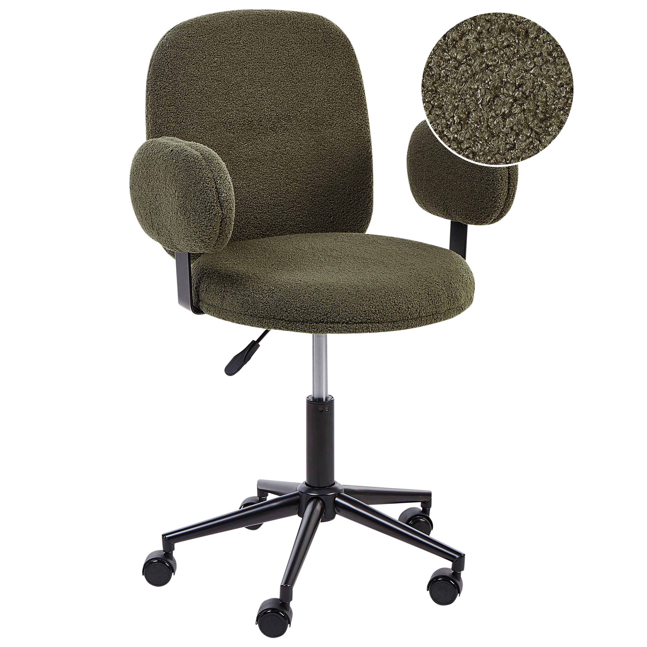 Office chair MORAGA Boucle Dark Green [2]