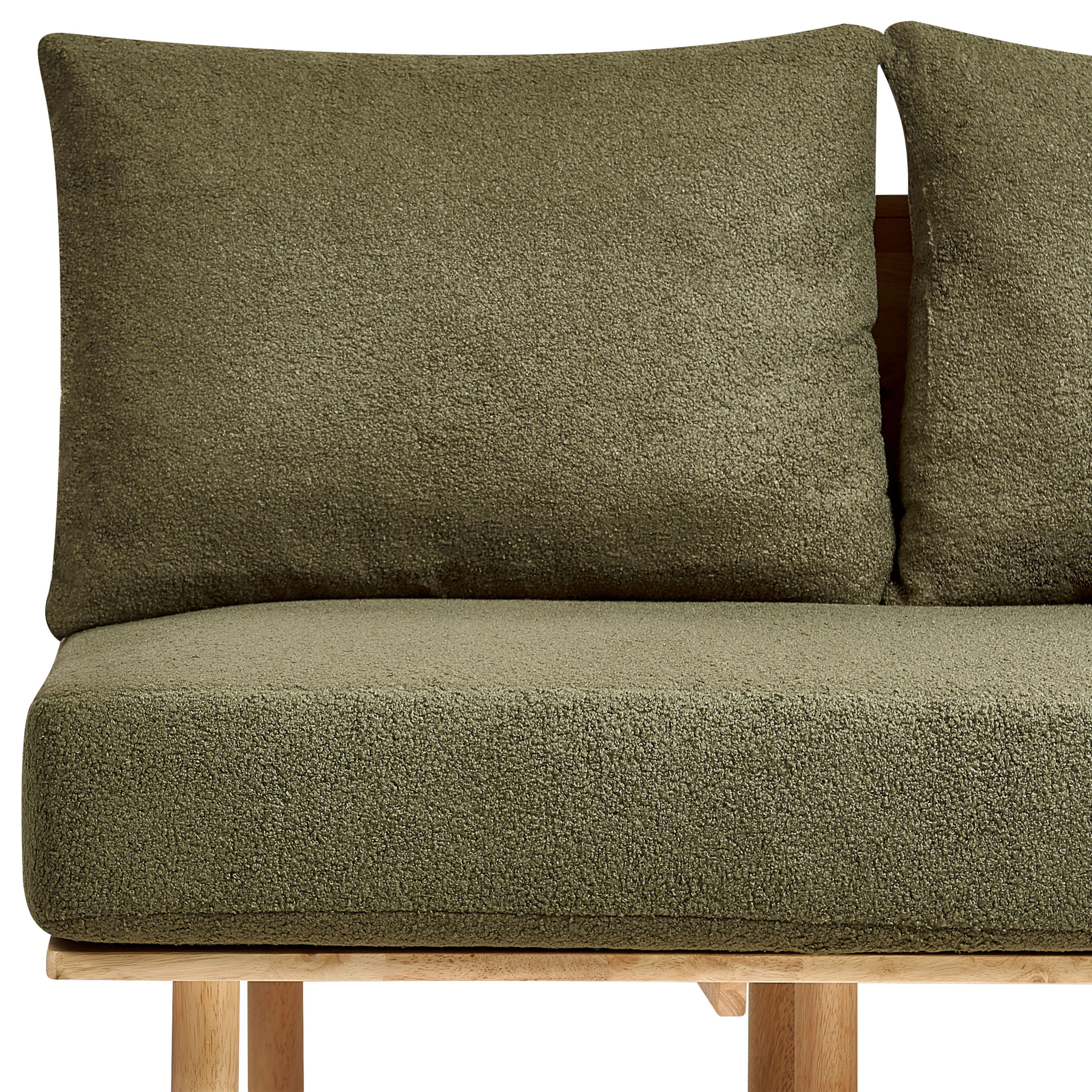 2-seater sofa SALO Boucle Dark green with tables [8]