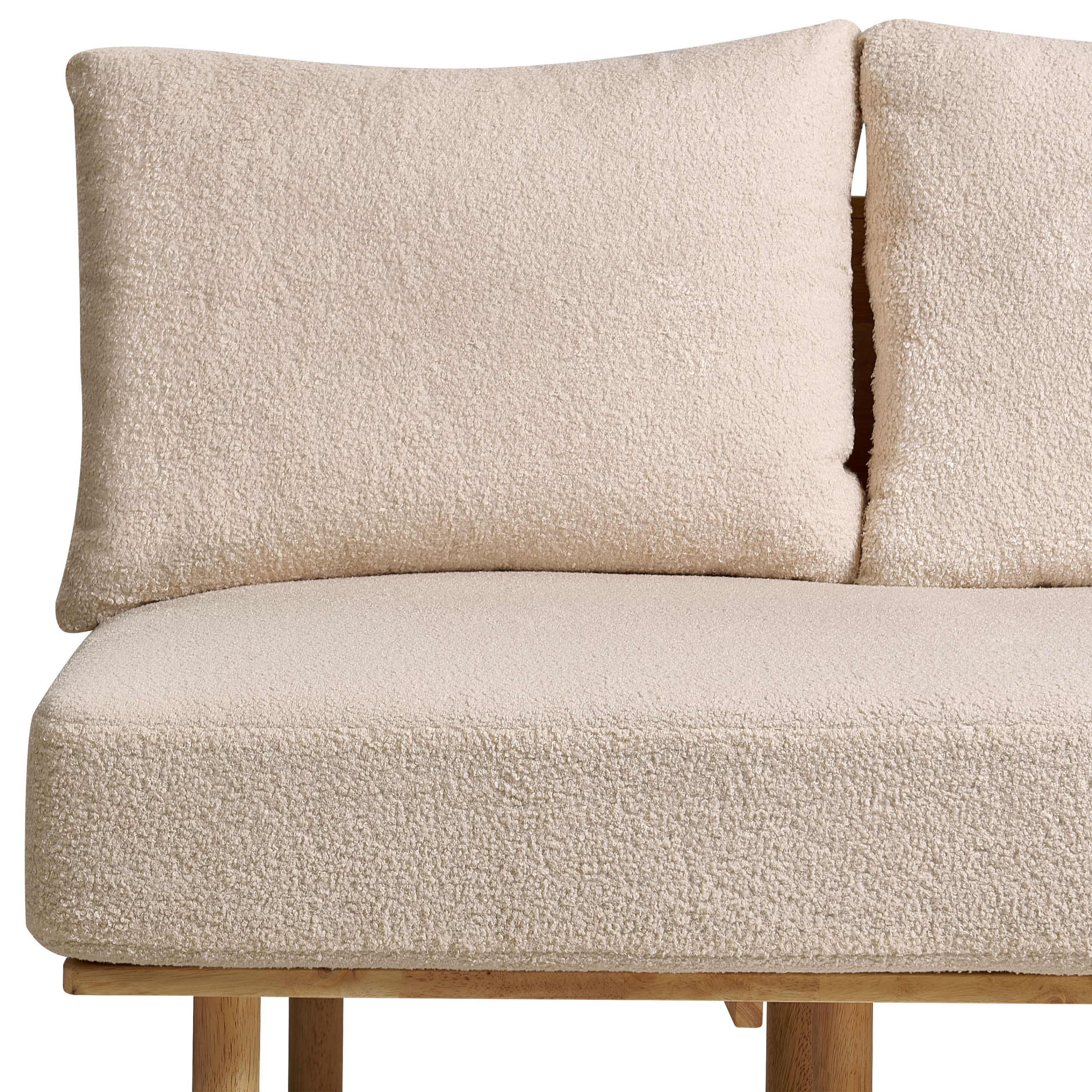 Canapea cu 2 locuri SALO Boucle Bej cu mese [8]