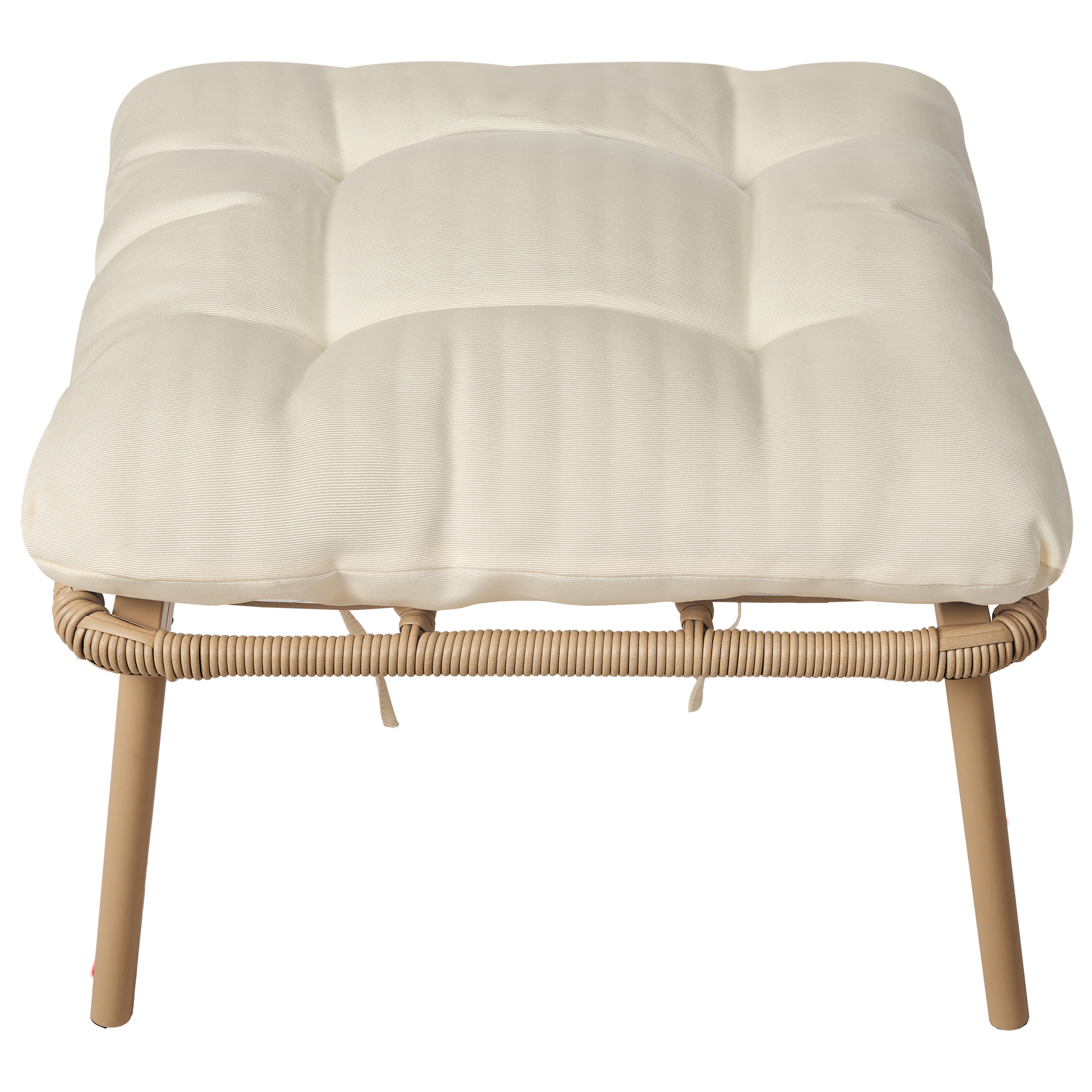 Fotoliu de grădină cu suport pentru picioare din ratan sintetic bej MURANO [8]