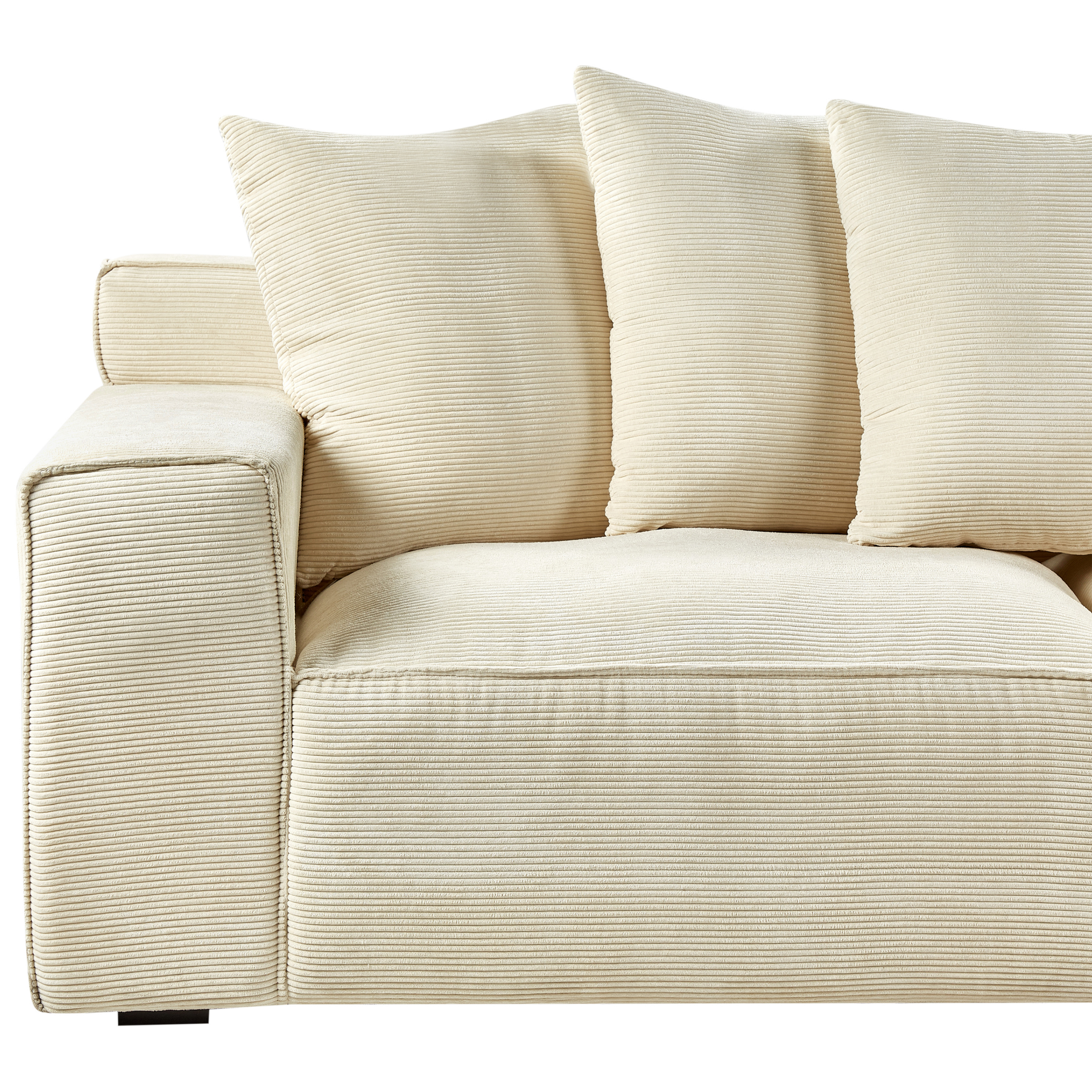 3-seater sofa VISKAN Velour Light Beige [7]