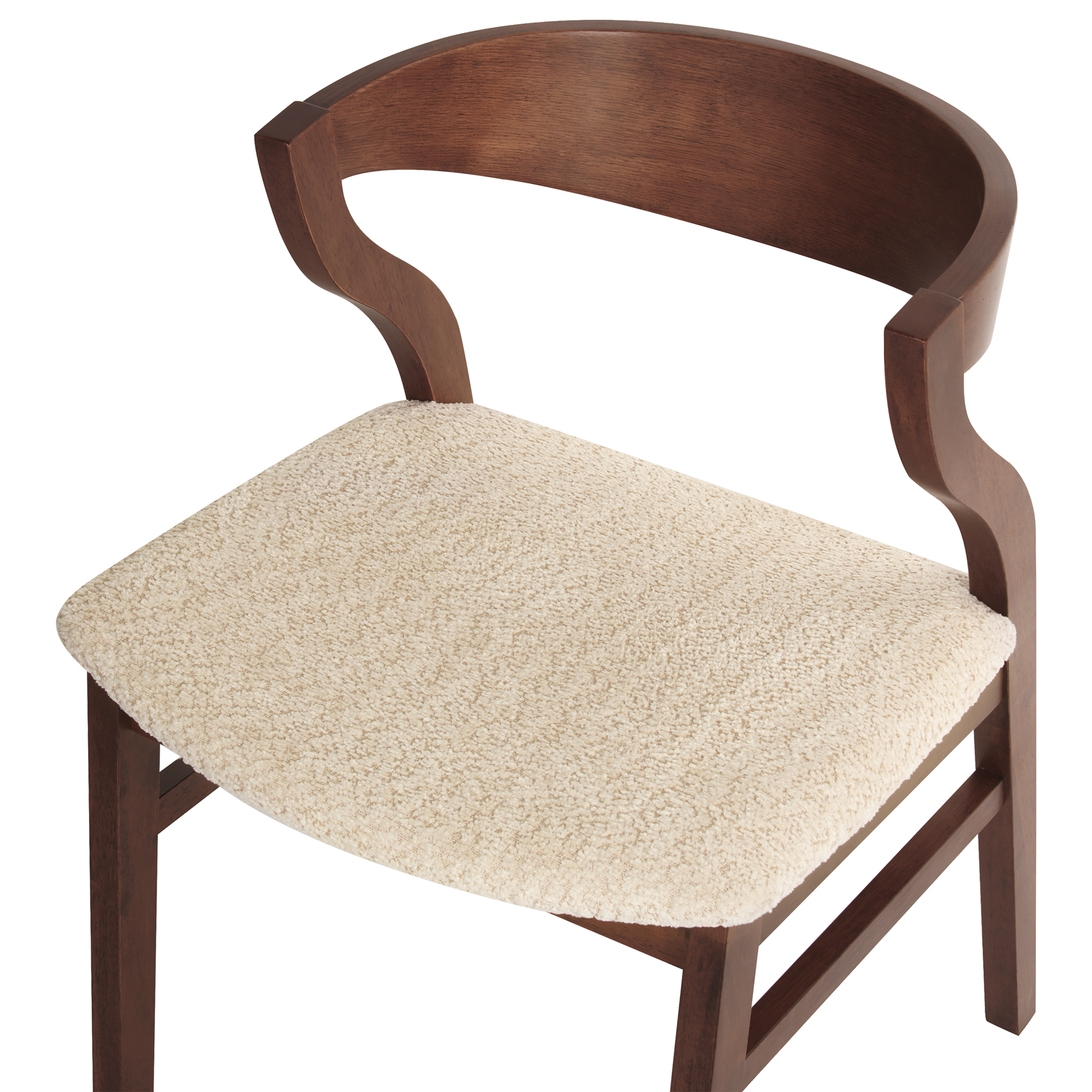 Set of 2 dining chairs MAROA Light Beige Wood [8]