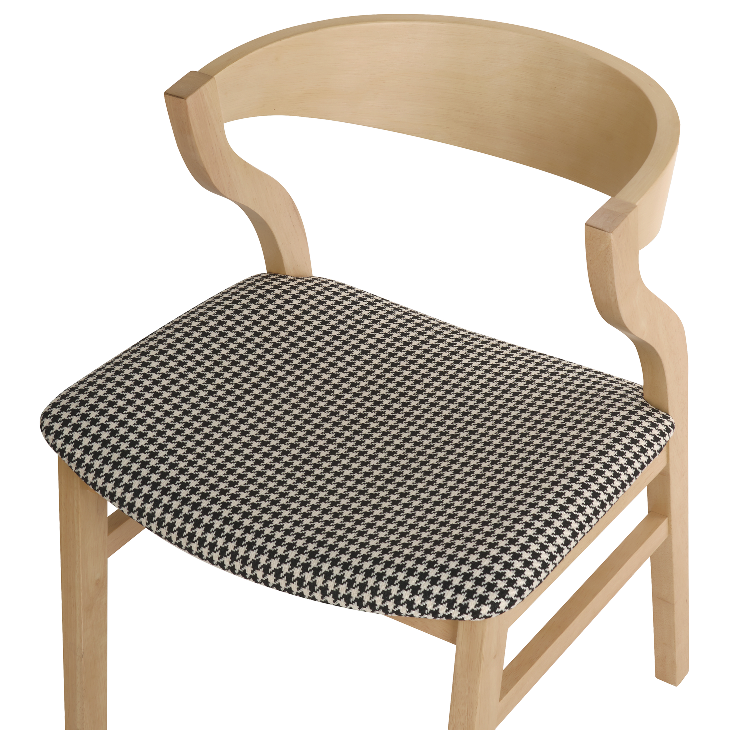 Set of 2 dining chairs MAROA Wood Black/White [7]